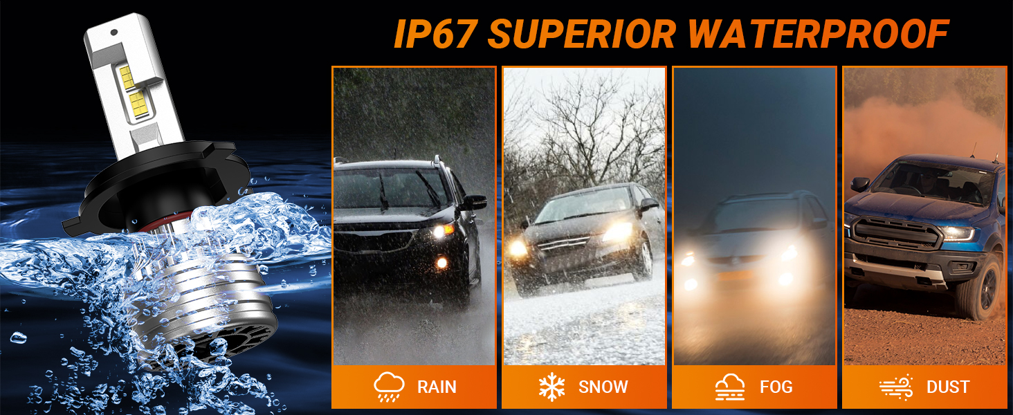 SEALIGHT X4I H4 led headlights waterproof