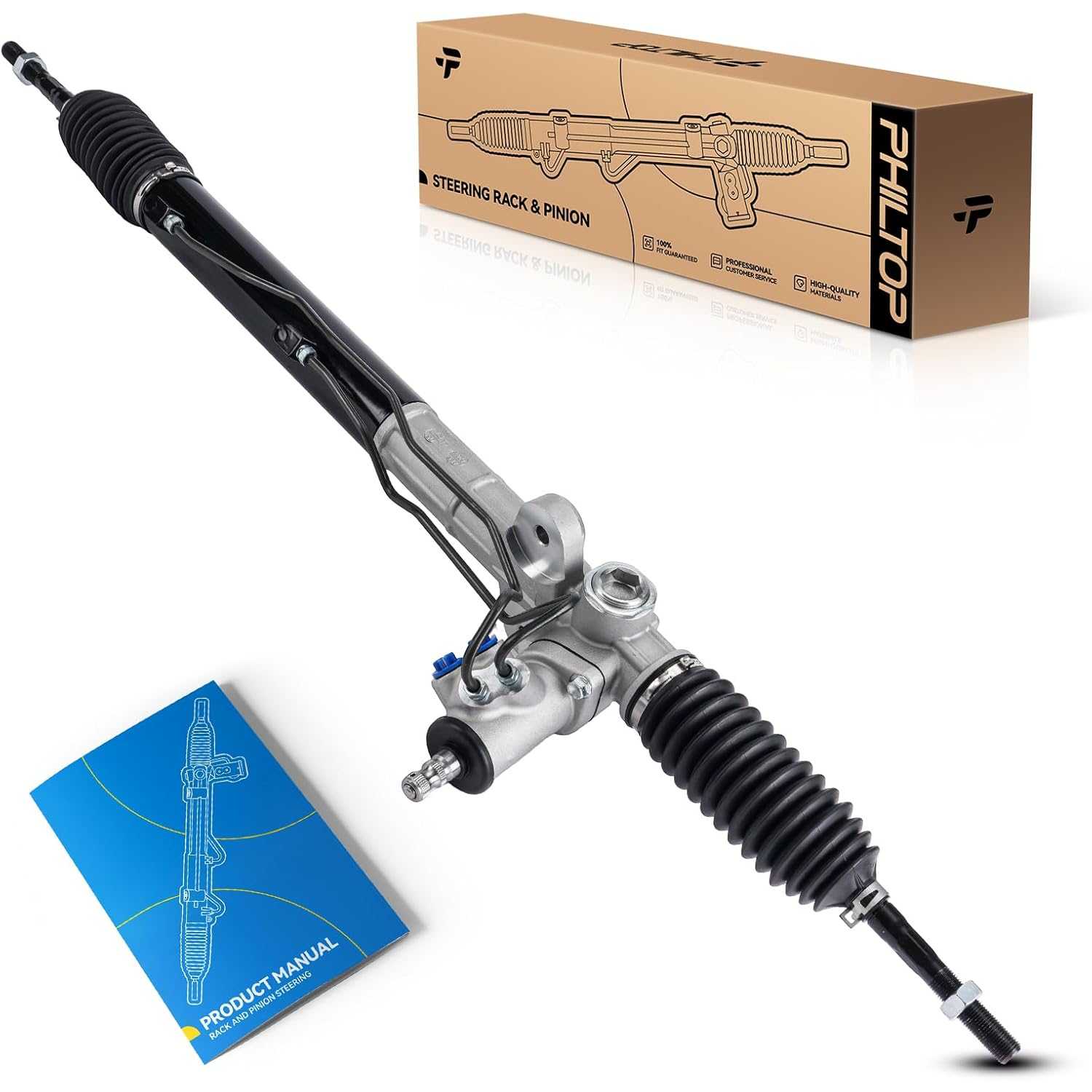 PHILTOP Hydraulic Power Steering Rack and Pinion Assembly Direct Fit 2007-2009 Santa Fe Replace No.26-2425