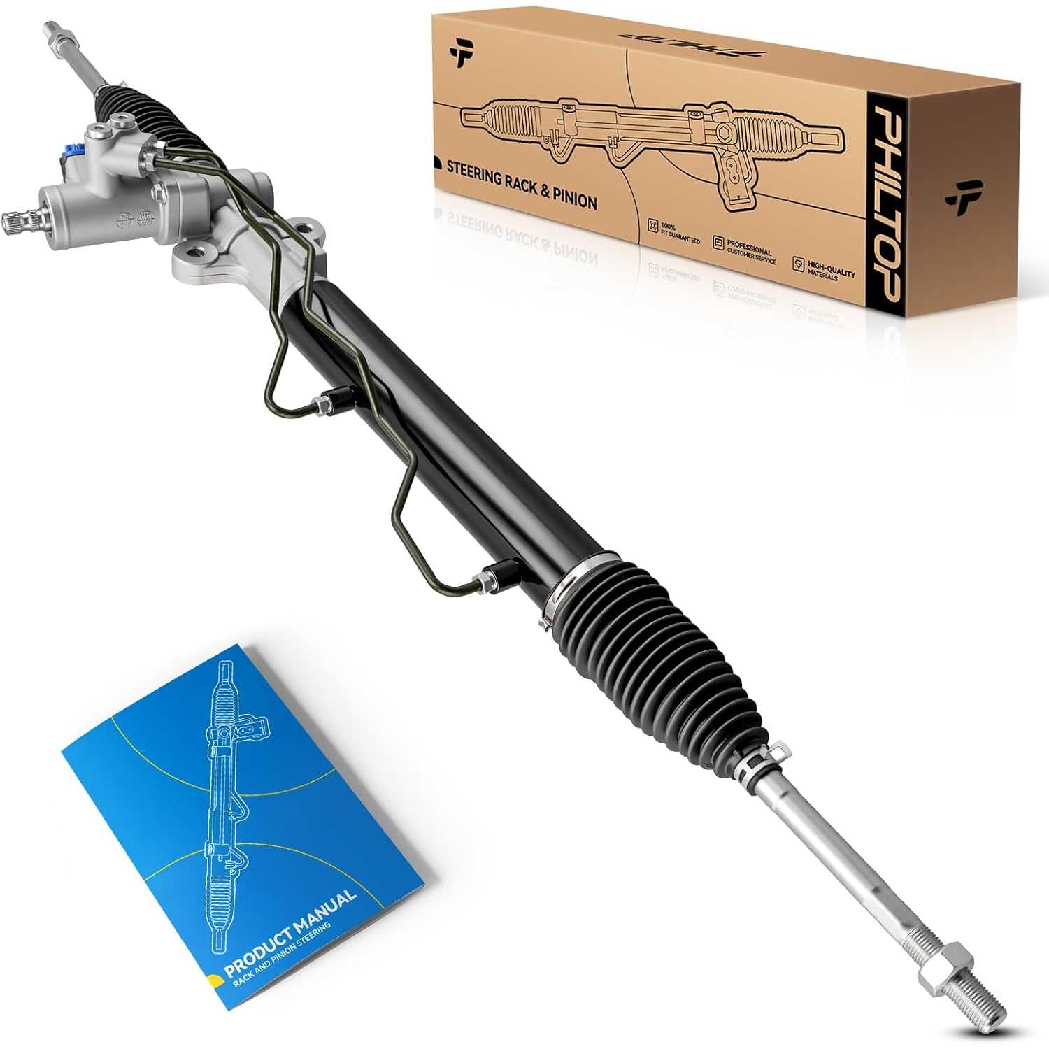 PHILTOP Power Steering Rack and Pinion Compatible with Kia Sportage 2005-2010 All Models, Hyundai Tucson 2005-2009 All Models, H