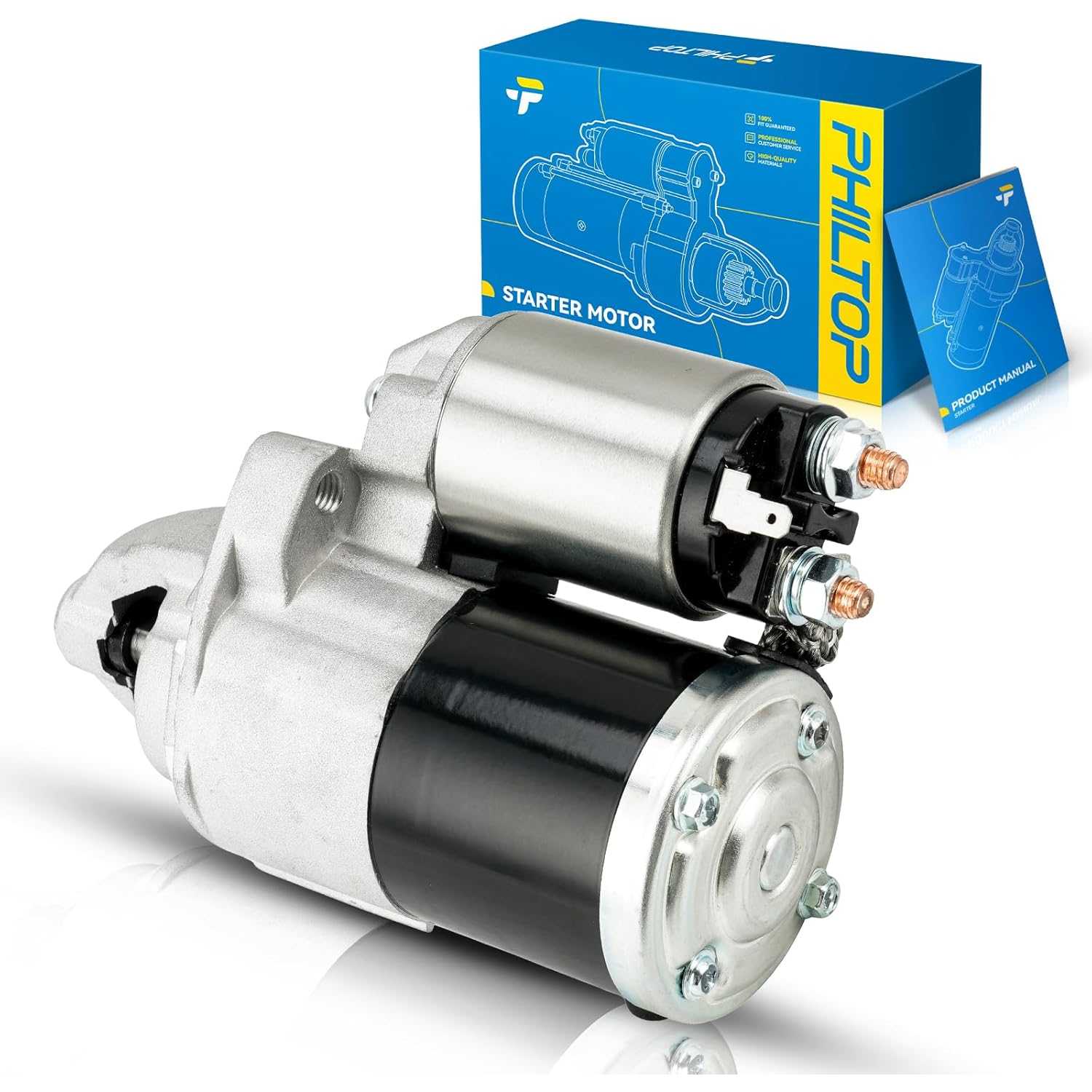 PHILTOP New Starter Motor Replacement for Jeep,Dodge,Chrysler for 2007-2010 Sebring 2.4L,2007-2012 Caliber,2008-2010 Avenger 2.4
