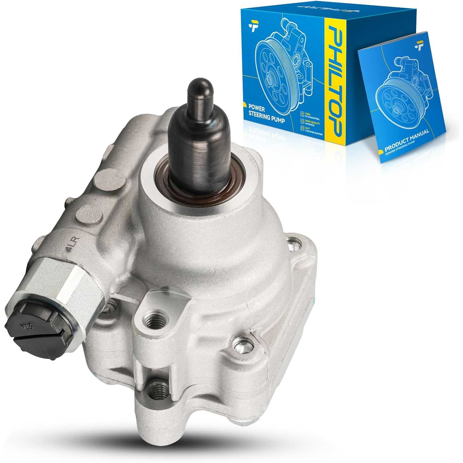 PHILTOP Power Steering Pump Replacement 215466, Fit for 2005-2010 STS 3.6L, 2011 STS, Steering Pump