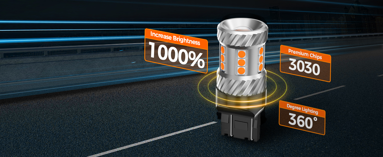 7443 7440 LED Bulb Yellow turn signal