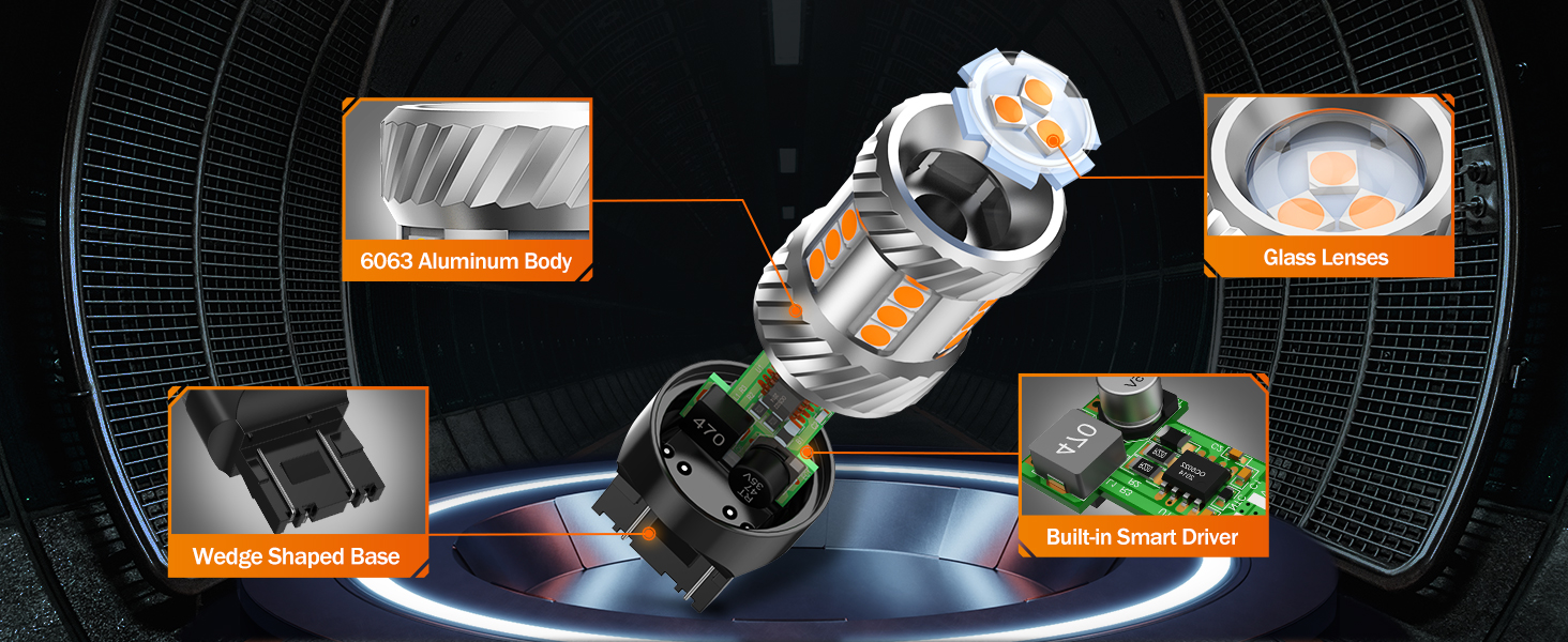 7443 7440 LED Bulb Yellow turn signal