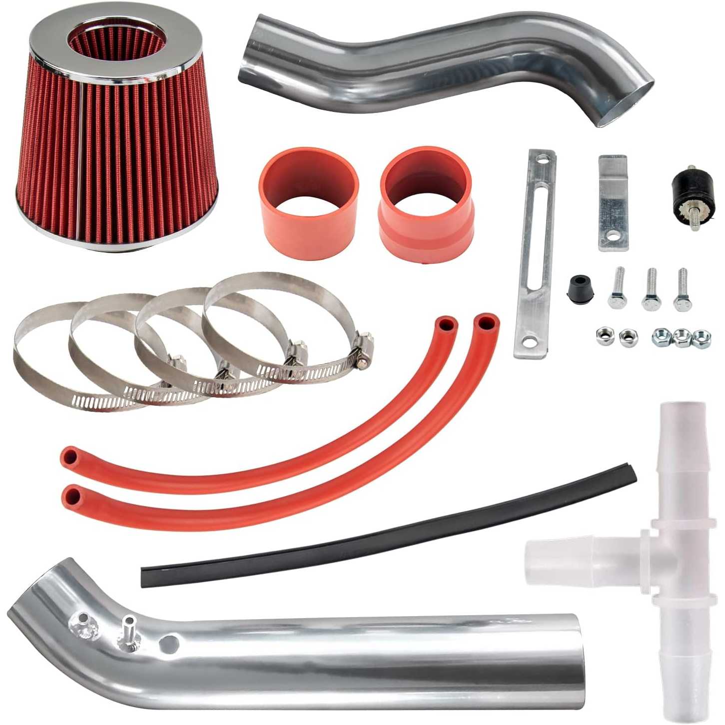 ZonCar® Cold Air Intake System High Flow Inlet for Civic 1.6L 1999 2000 Red 0