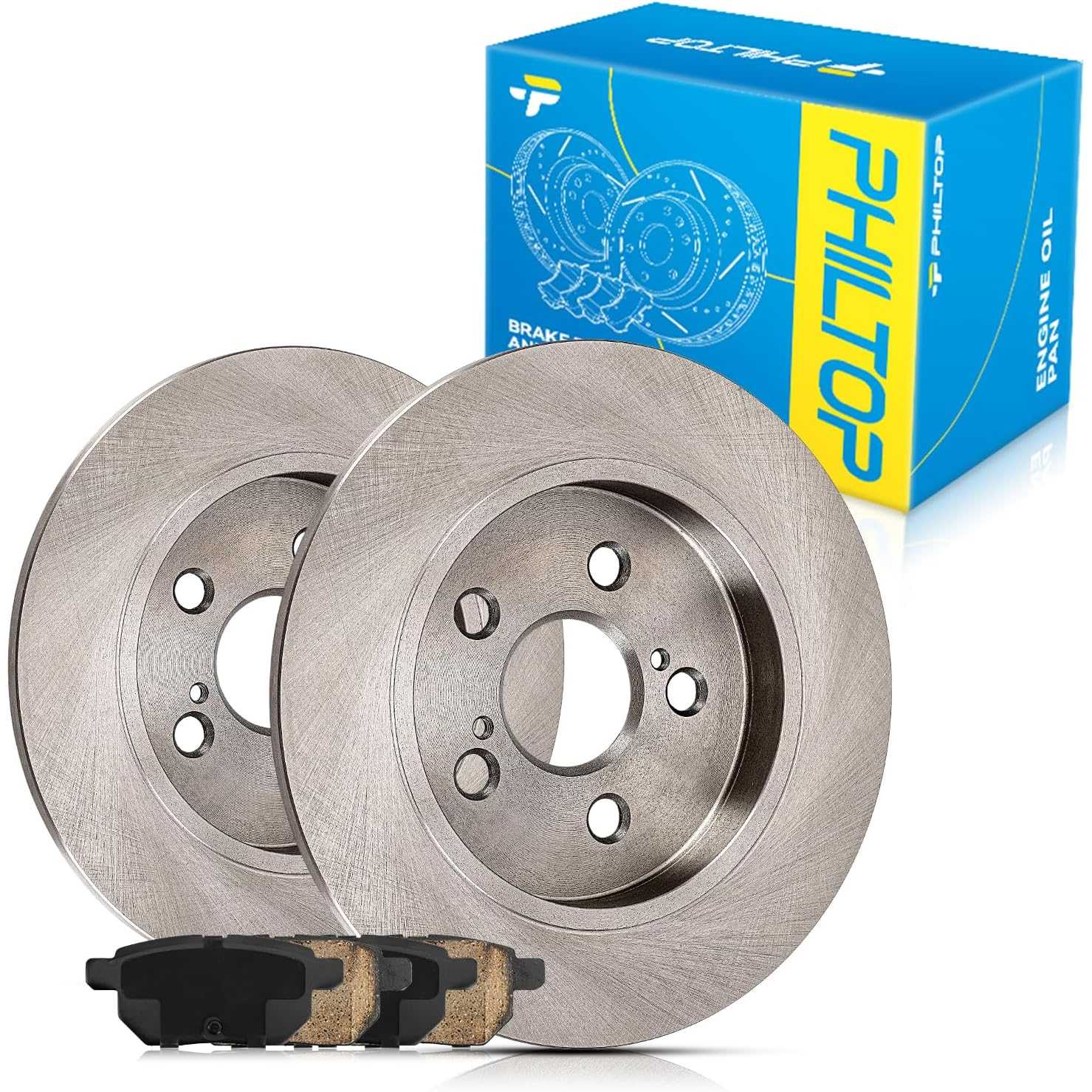 2016 Toyota Corolla Rear  Ceramic Brake Pad & Rotor Kit 0