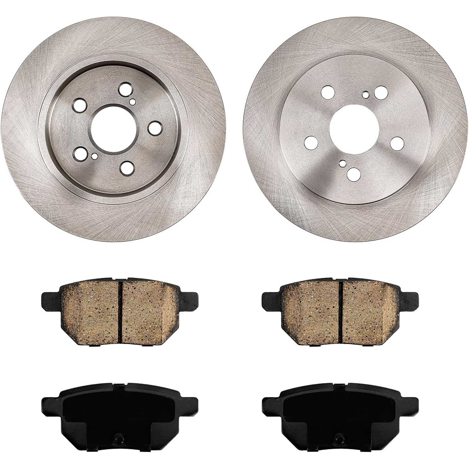2016 Toyota Corolla Rear  Ceramic Brake Pad & Rotor Kit 1
