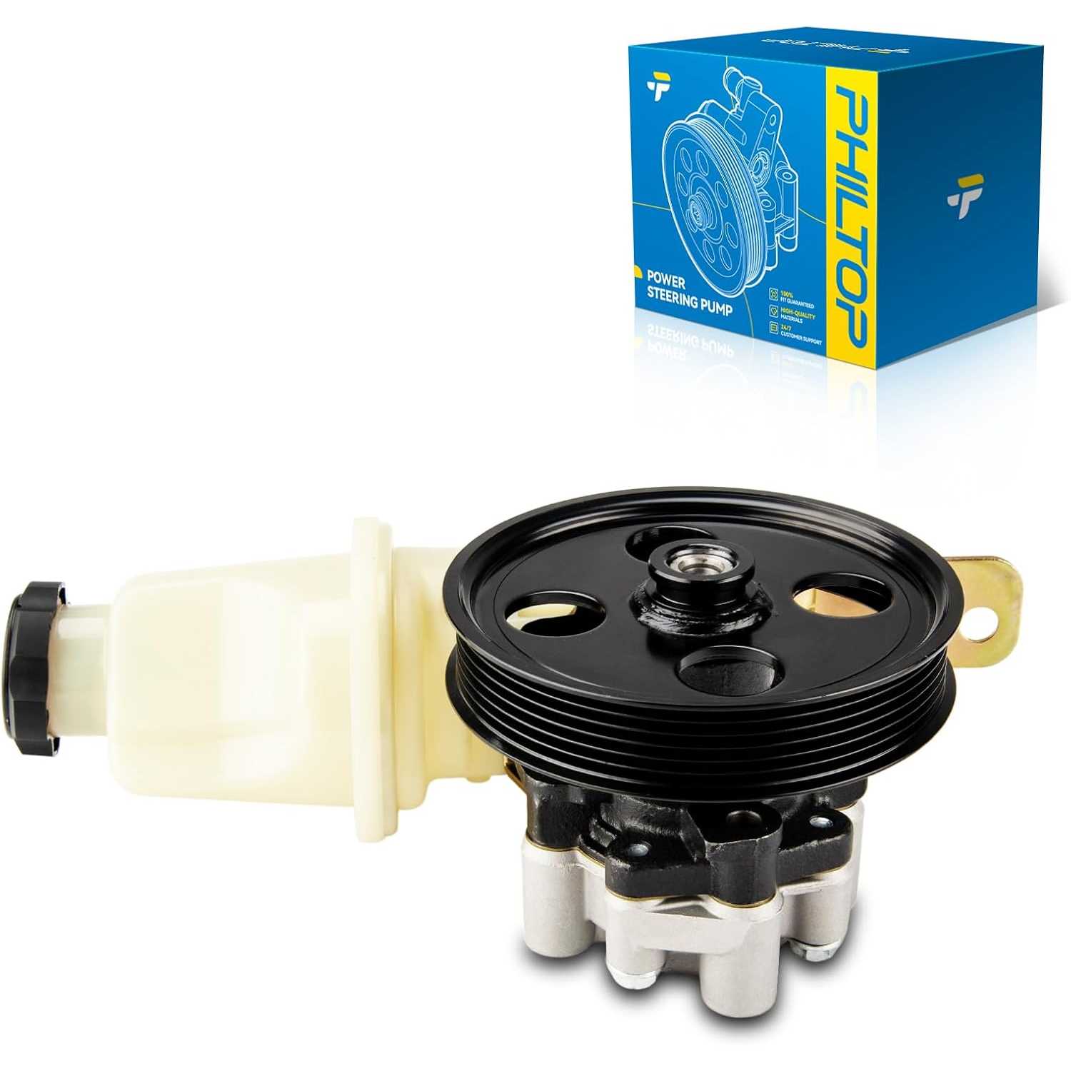 PHILTOP Power Steering Pump 21-4045R OE Replacement for Dakota 2000-2004, 4.7L, Durango 2000-2003 4.7L, Power Steering Wheel Pum