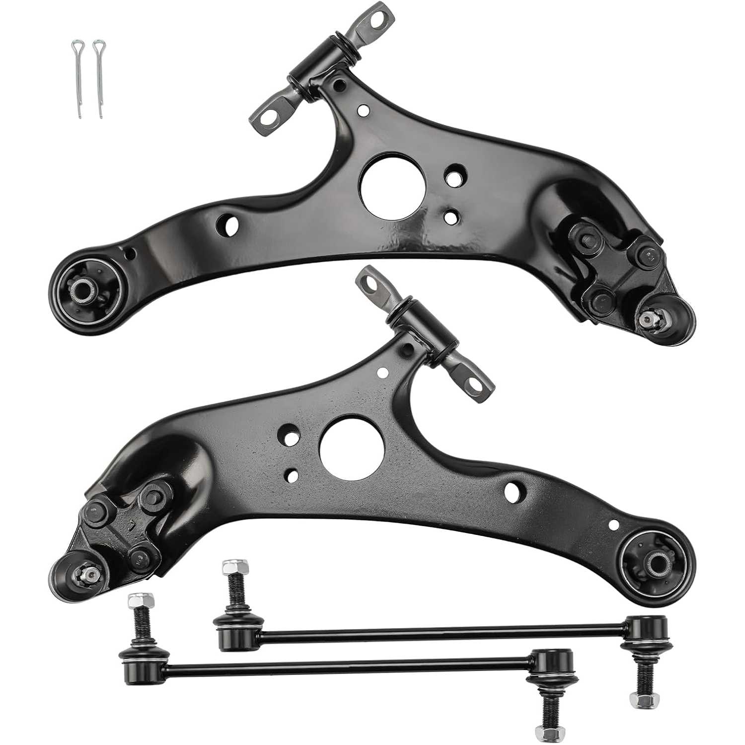 PHILTOP 4Pcs Suspension Kit Front Lower Control Arm w/Ball Joint Sway Bar End Link Fit for 2011-2020 Sienna