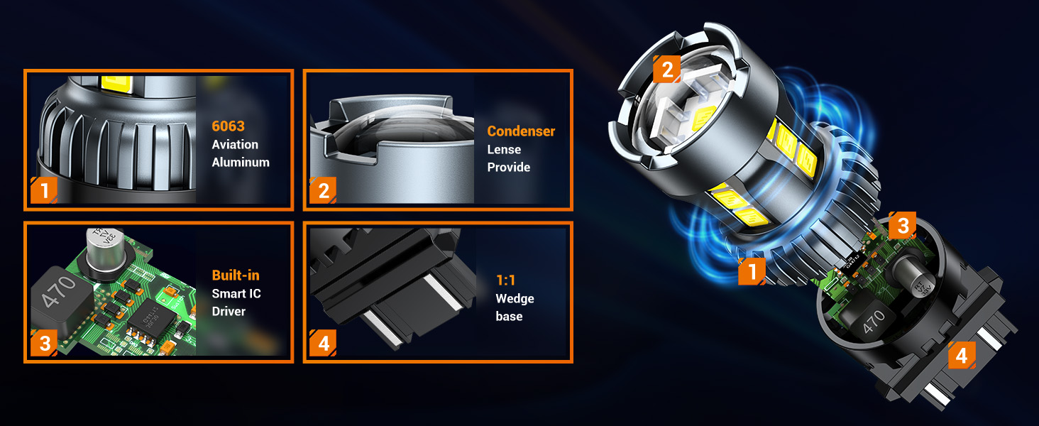 sealight 3157 3156 4157 3056 T25 led light bulb white reverse backup tail lights 3057 3047 4057 