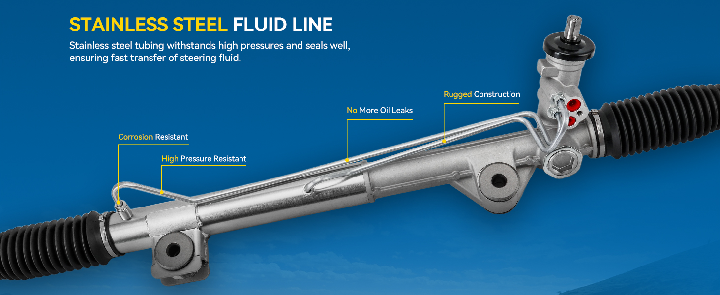 POWER STEERING RACK AND PINION ASSEMBLY