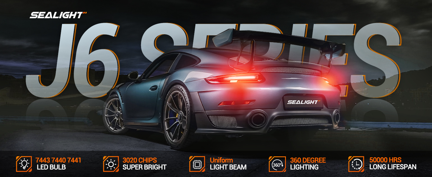 SEALIGHT 7440 7443 LED Bulb Red Brake Lights