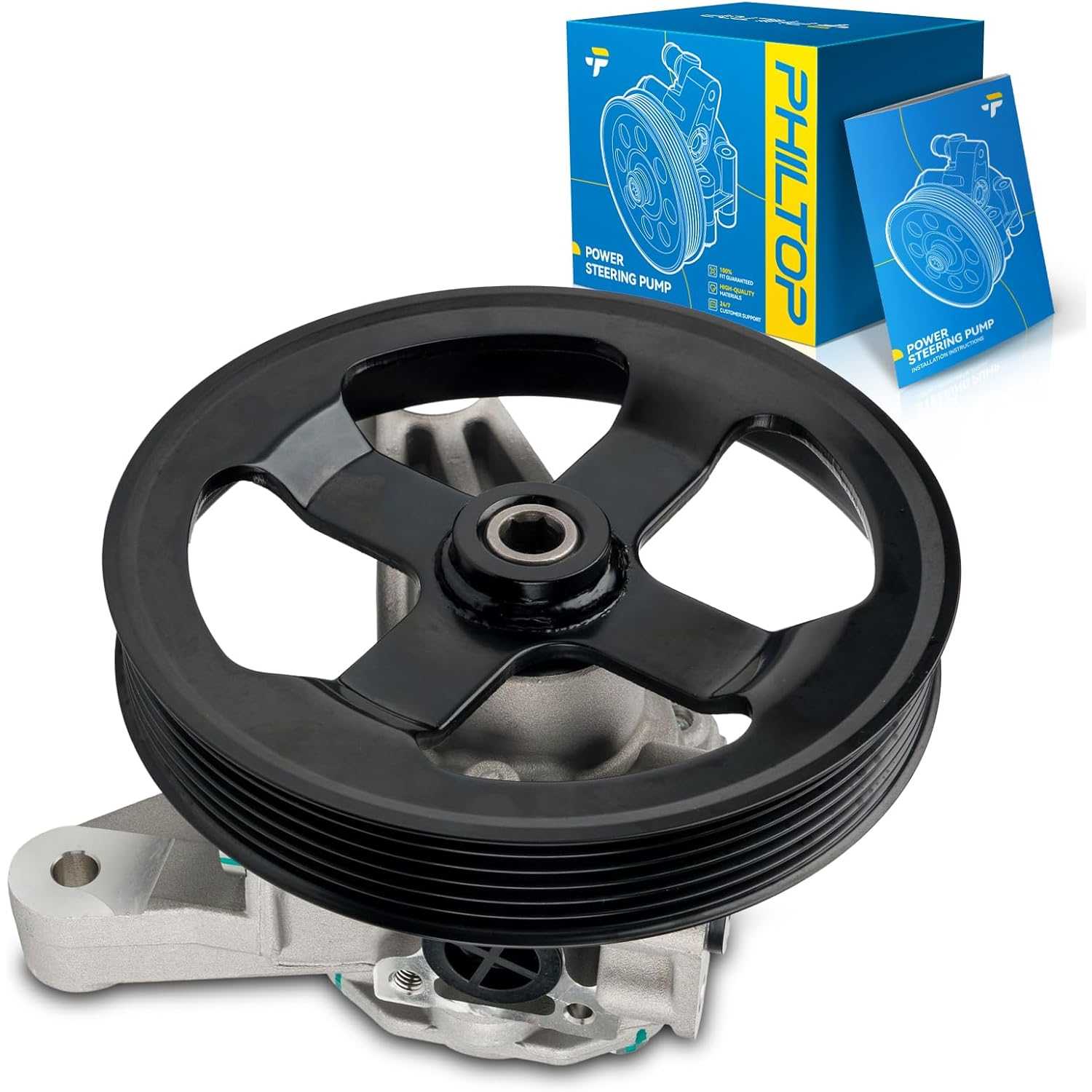 PHILTOP 21-5195 Power Steering Pump OE Fit For RL 2005-2008, Power Assist Pump 56100RJA005, 56100RJA015