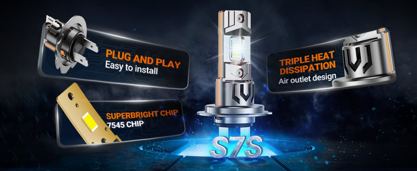 SEALIGHT S7S H7 LED HEADLIGHT BULBS