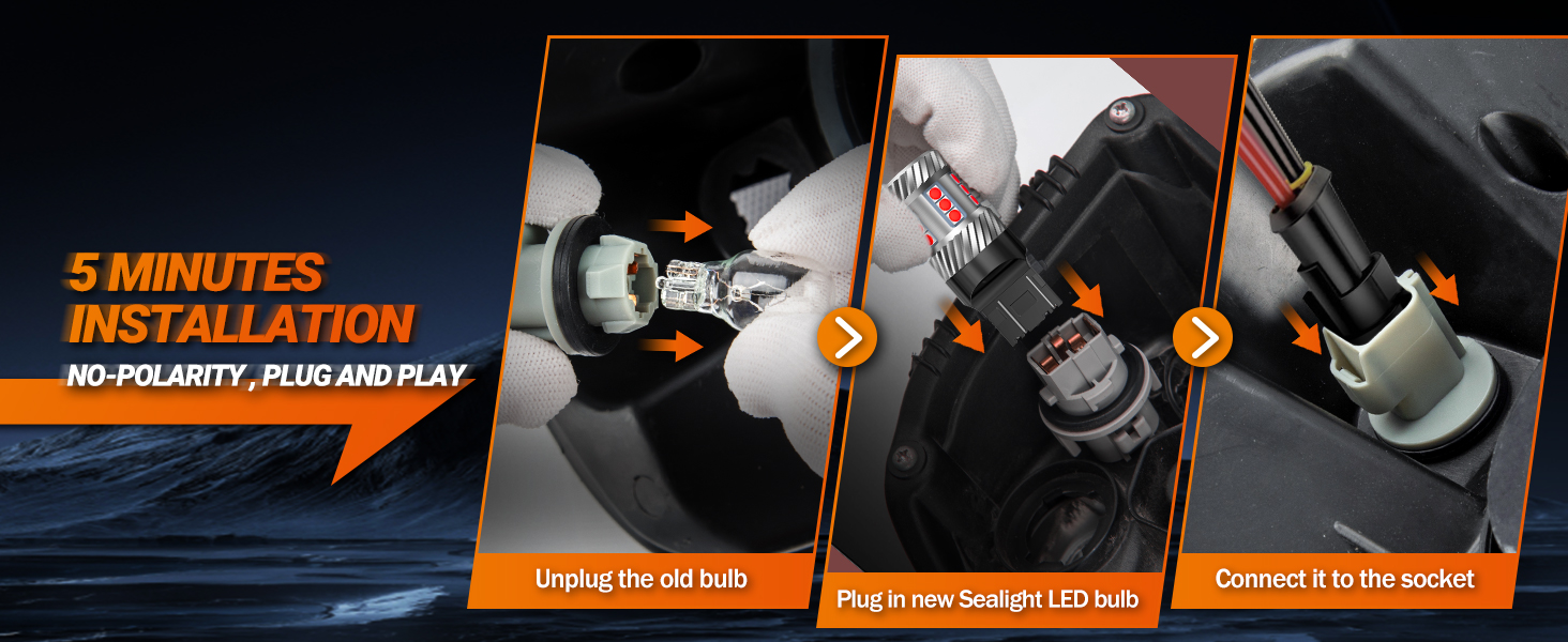 7443 7440 7441 led bulb red barke bulb