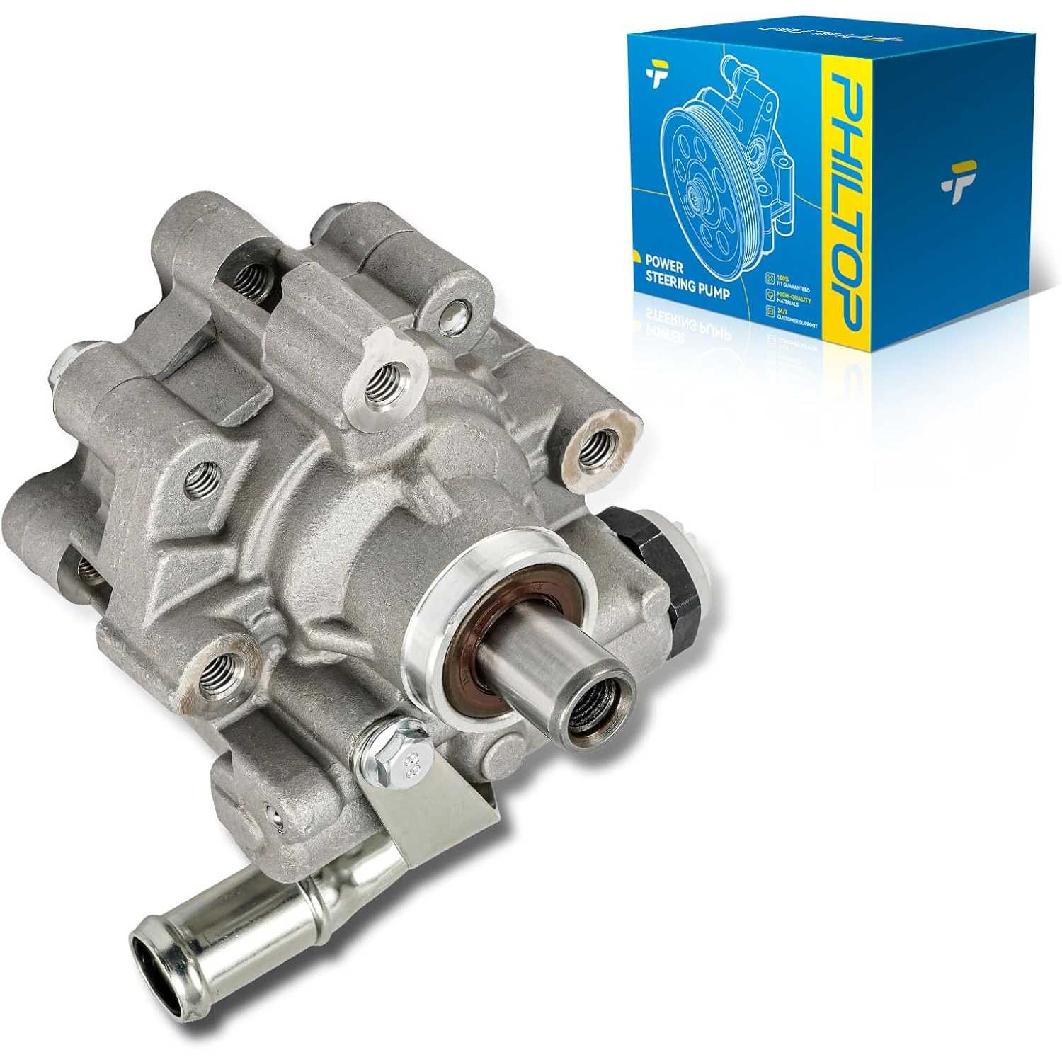 PHILTOP Power Steering Pump Replacement 214075, Fit for 2012-2016 SRX, 2010-2011 SRX 3.0L, Steering Pump