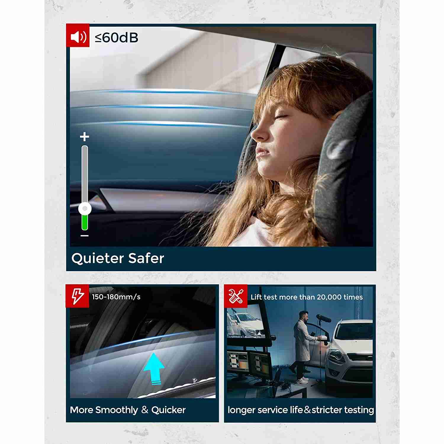 KAX® 1994-1997 Honda Accord Front Right Passenger Side Power Window Regulator with Motor 6