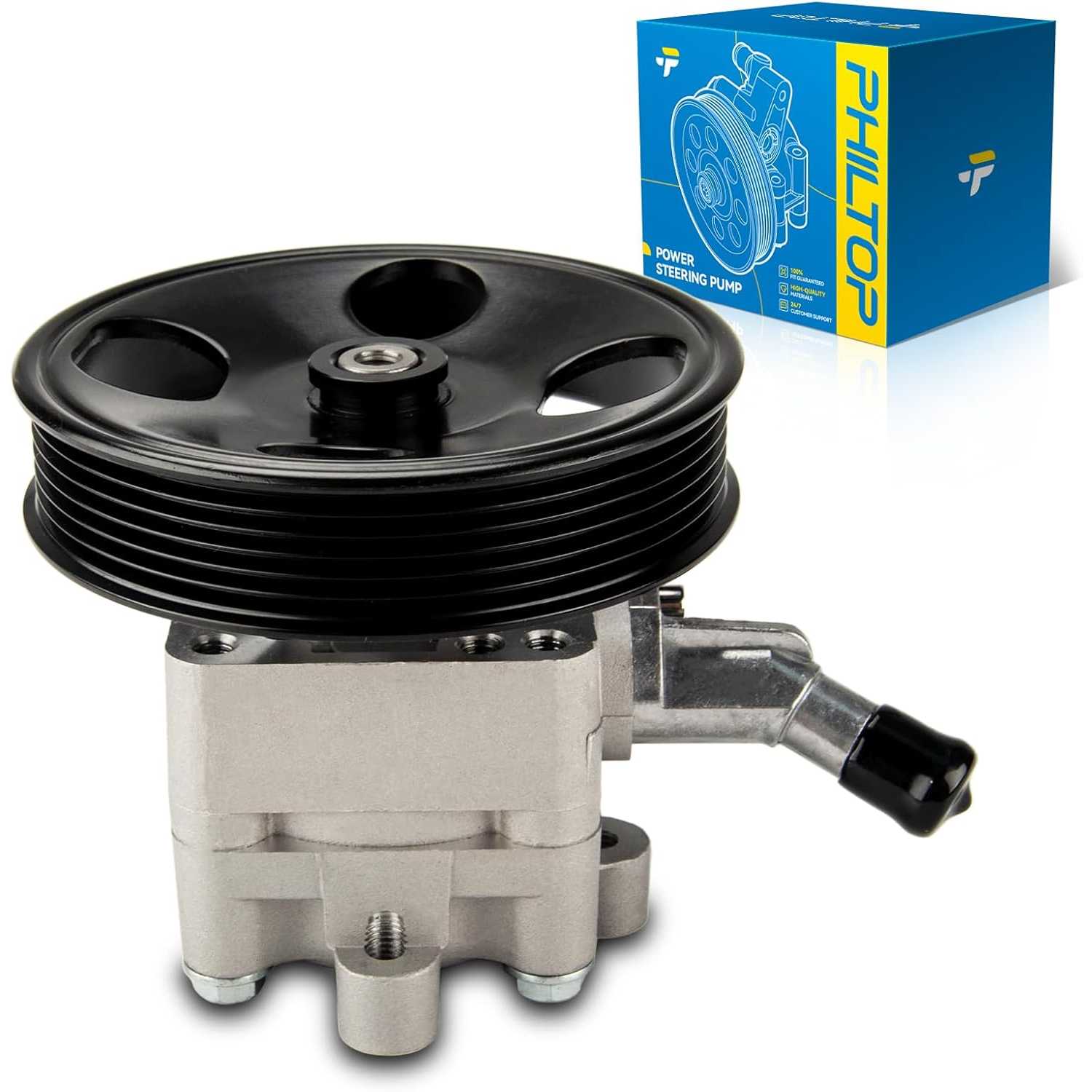 PHILTOP Power Steering Pump 21-5478 with Pulley, for 2007-2012 Altima 2.5L GAS, 2013 Altima Coupe, 2005-2006 X-Trail, OE# 49110J