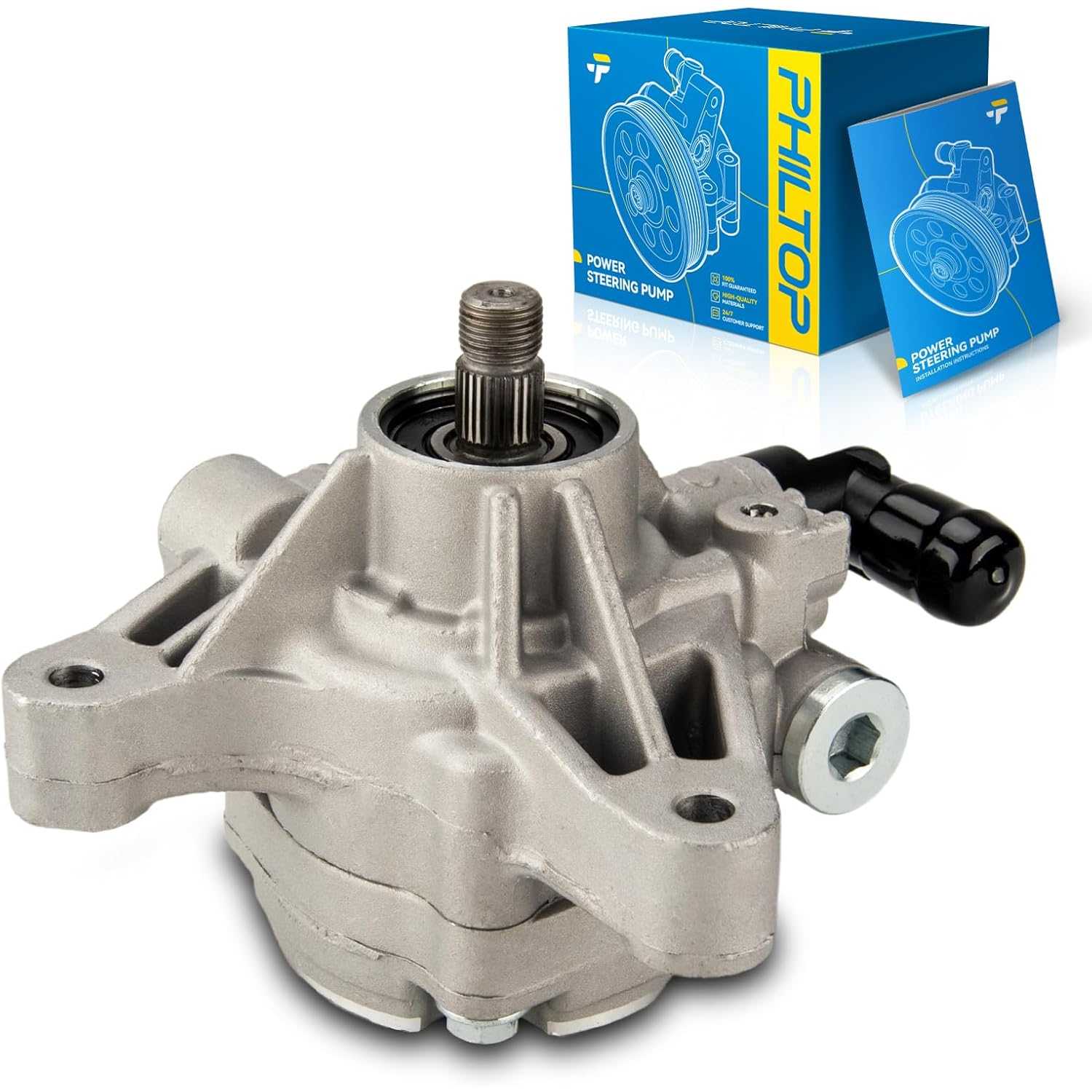 PHILTOP Power Steering Pump 21-5341, for 2003-2005 Accord 2.4L, OE# 56110RAAA01