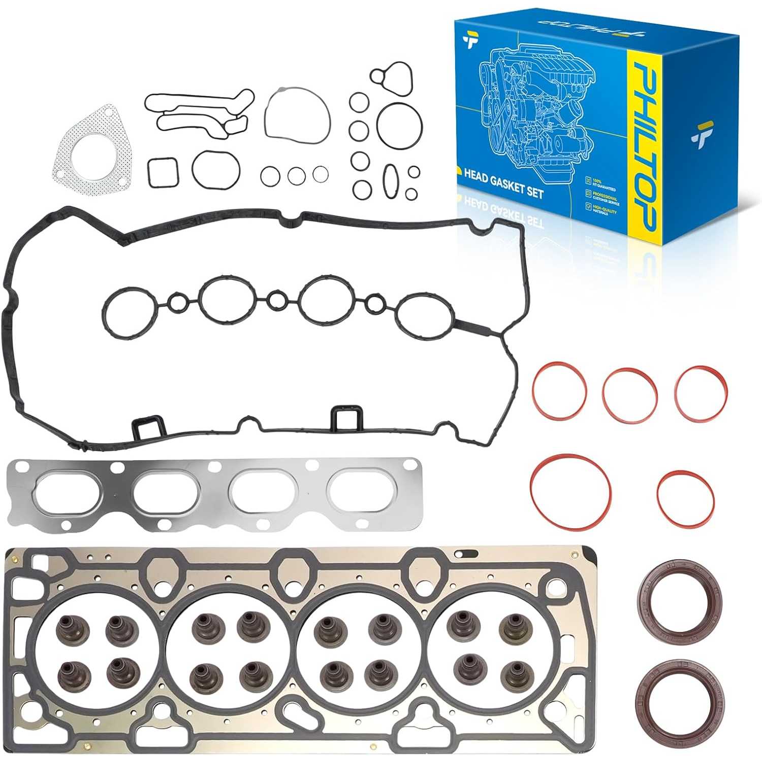 PHILTOP HGS345 Head Gasket Set Fit for Cruze 2011-2015, Cruze Limited 2016, Sonic 2012-2018 1.8L