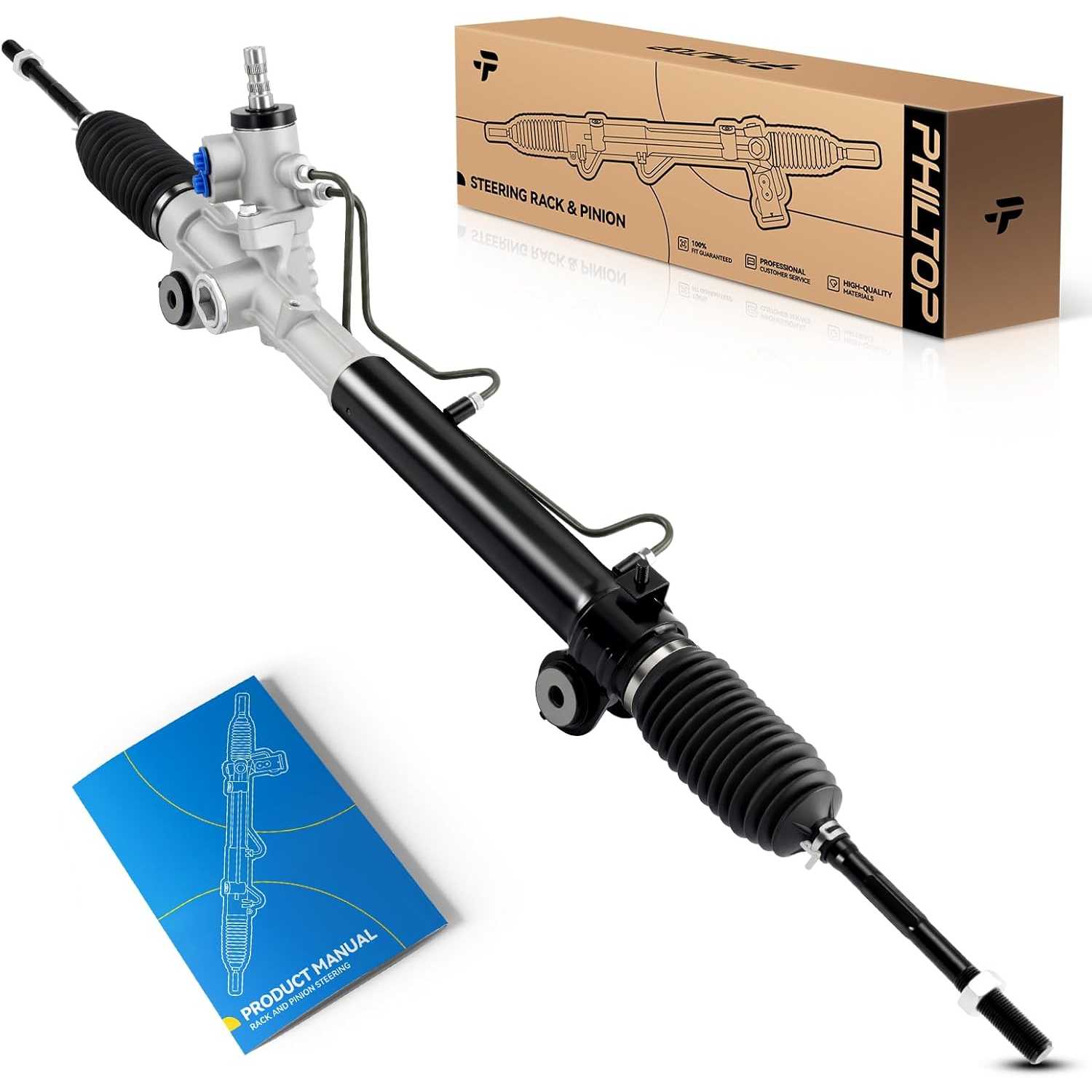 PHILTOP Power Steering Rack and Pinion Compatible with Toyota Sienna 2004 2005 2006 2007 2008 2009 2010 All Models, Hydraulic Ra