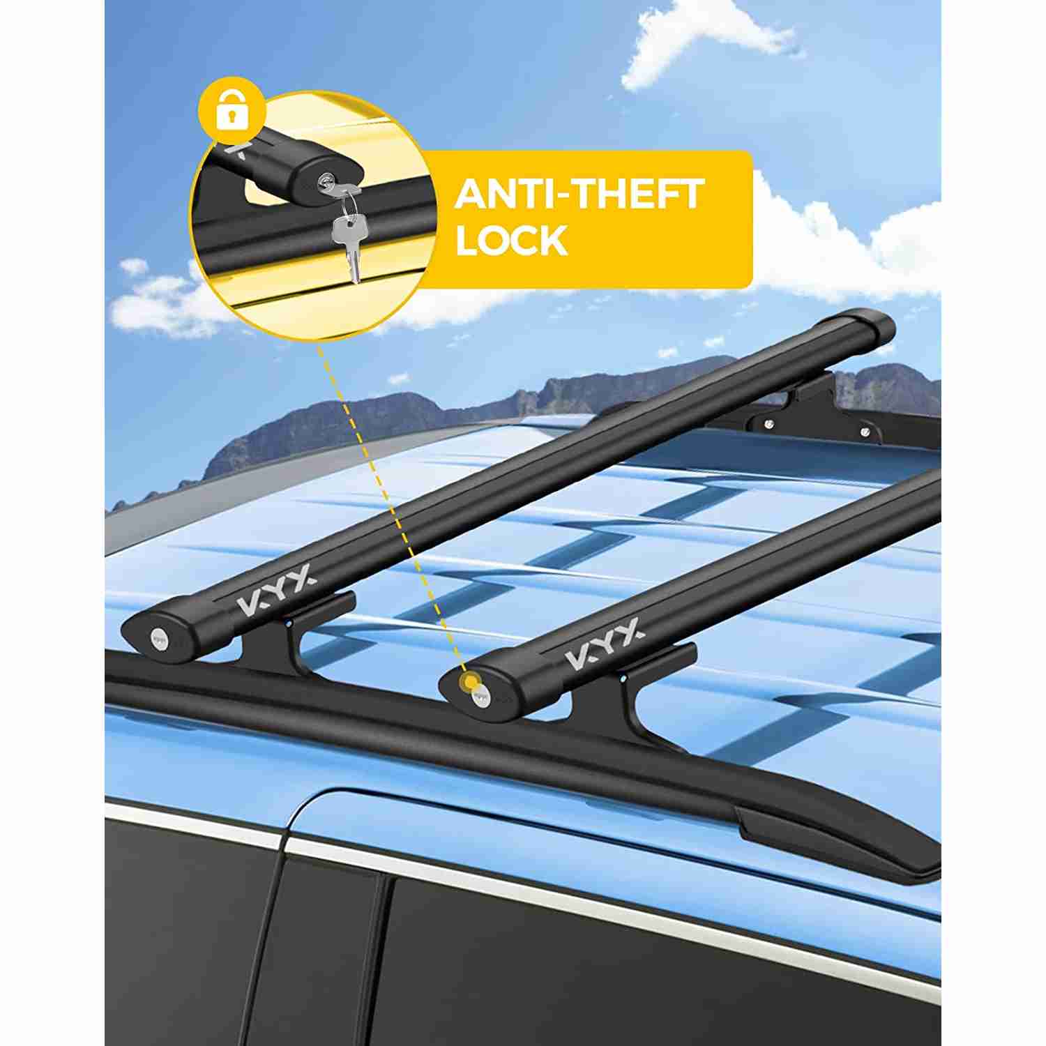 KYX® 2018-2022 Jeep Compass Roof Rack Cross Bars 5