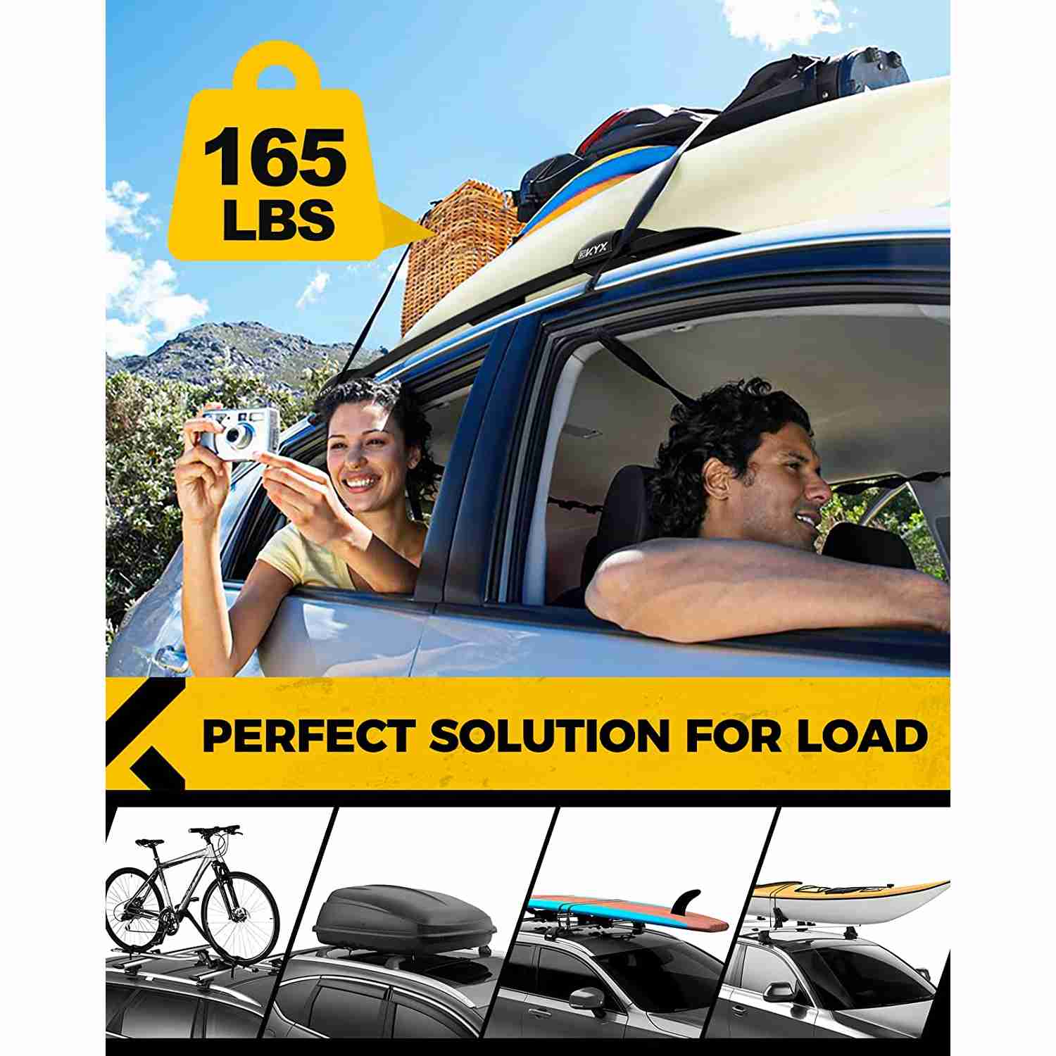 KYX® 2018-2022 Jeep Compass Roof Rack Cross Bars 2