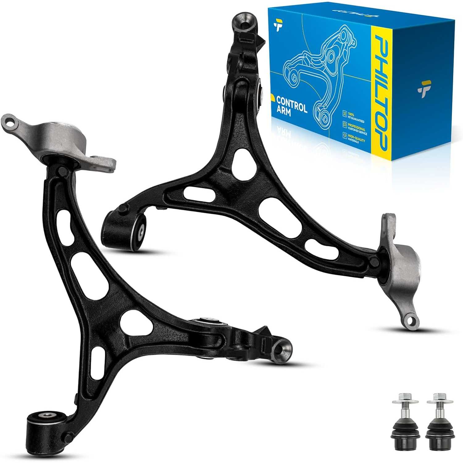 PHILTOP Front Suspension Kit Lower Control Arm w/Ball Joint Compatible with Jeep Grand Cherokee for Dodge Durango 2011-2015 2012