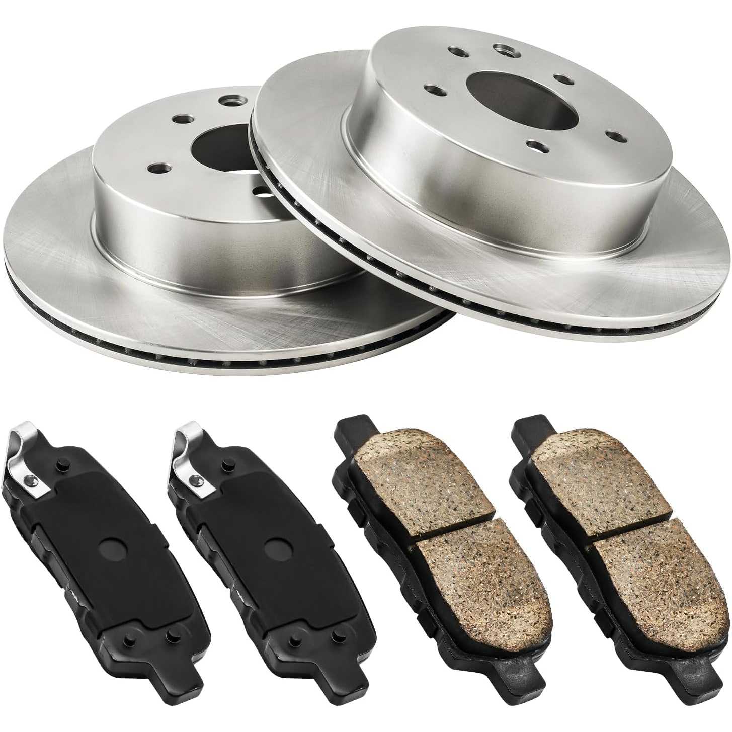 Torchbeam Front Geomet Drilled ＆ Slotted Brake Rotor ＆ Ceramic Brake Pads Kit Replacement 31584+D1543 Fit for Elantra,Elantra Coupe,Elant 並行輸入品