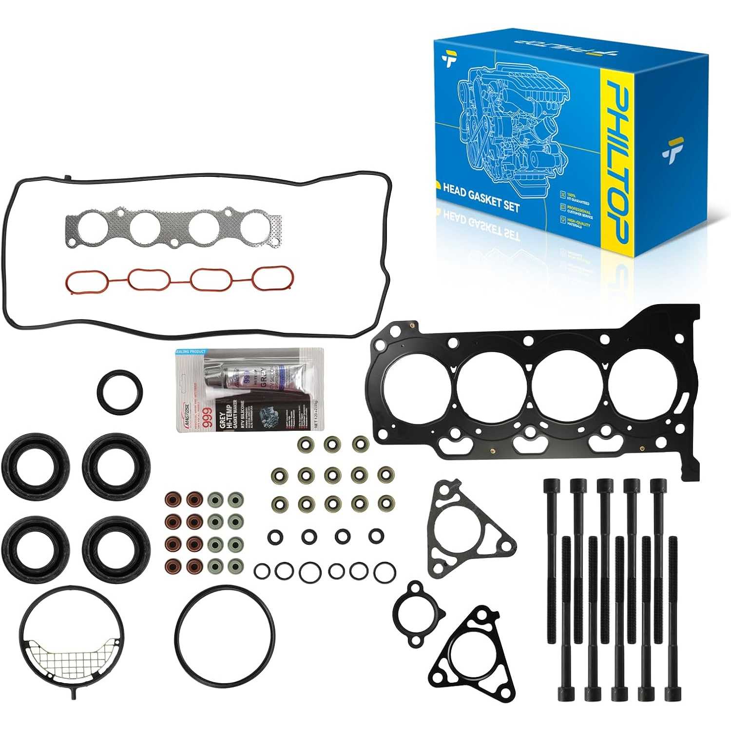 PHILTOP HS26515PT Head Gasket Set for Toyota Corolla 2009-2020, C-HR 2018-2020, Scion xD 2008-2014, Matrix 2009-2013, Corolla iM