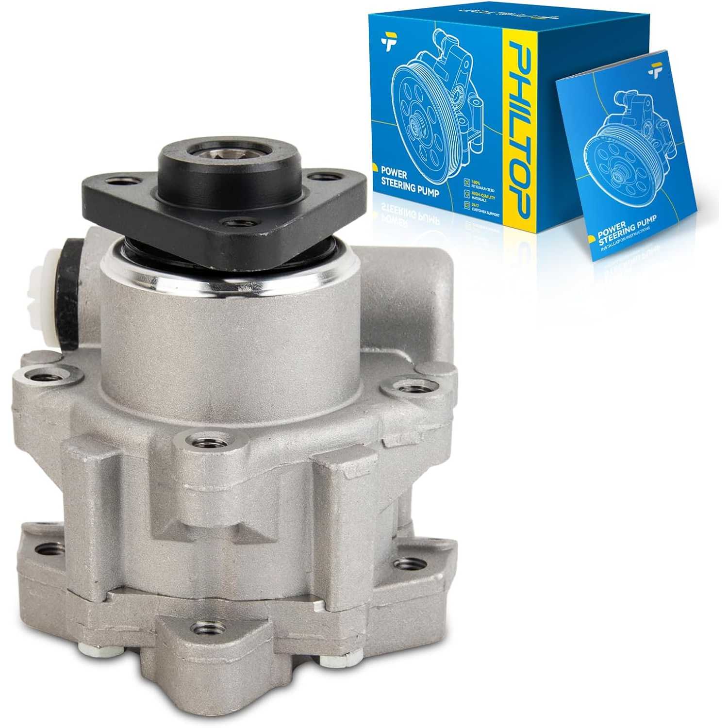 PHILTOP Power Steering Pump 21-5359 OE Replacement For X5 2001-2007 3.0L, Power Assist Pump