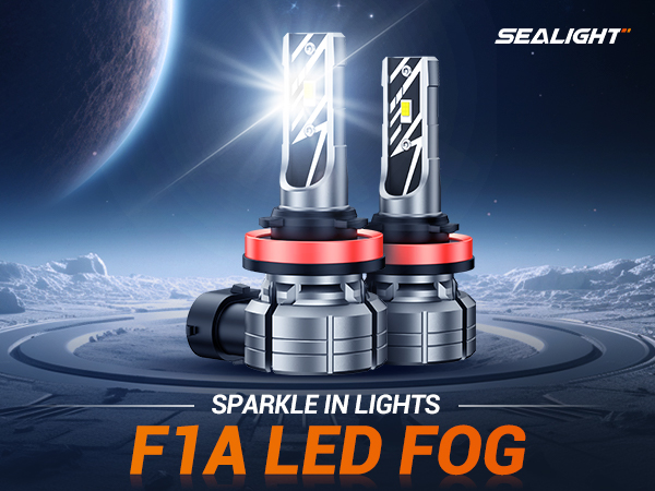 SEALIGHT F1A H11/H16/H8/H9 LED Fog Light Bulbs 6500K White 30W