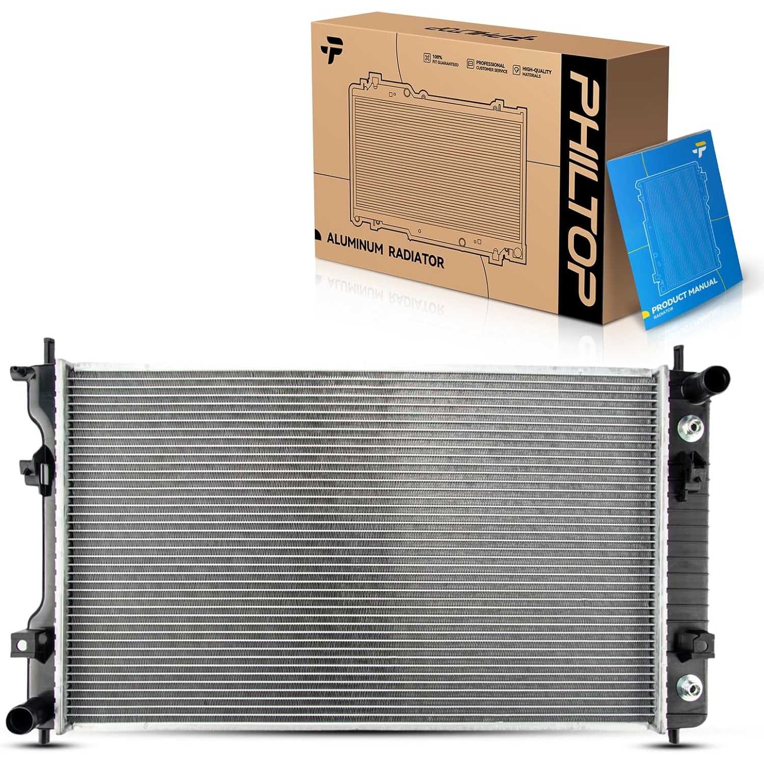 PHILTOP CU13103 Radiators for 2010-2017 Equinox, 2010-2017 Terrain, 2007-2009 XL-7, 2008-2009 Equinox 3.6L, 2008-2009 Torrent 3.