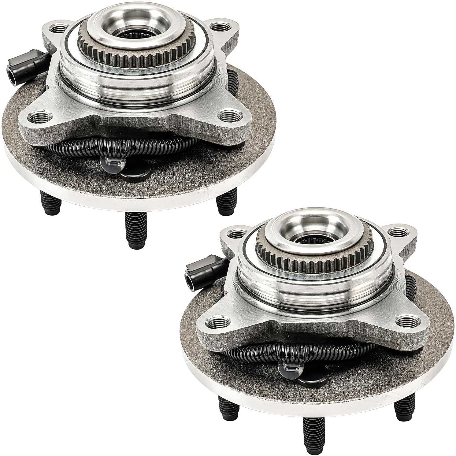 PHILTOP 515079 Pair 4WD Front Wheel Hub and Bearings for 2005-2008 Ford F-150, 2006-2008 Lincoln Mark LT 6 Lugs w/ABS Wheel Hub