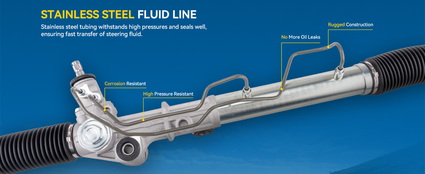 POWER STEERING RACK AND PINION ASSEMBLY