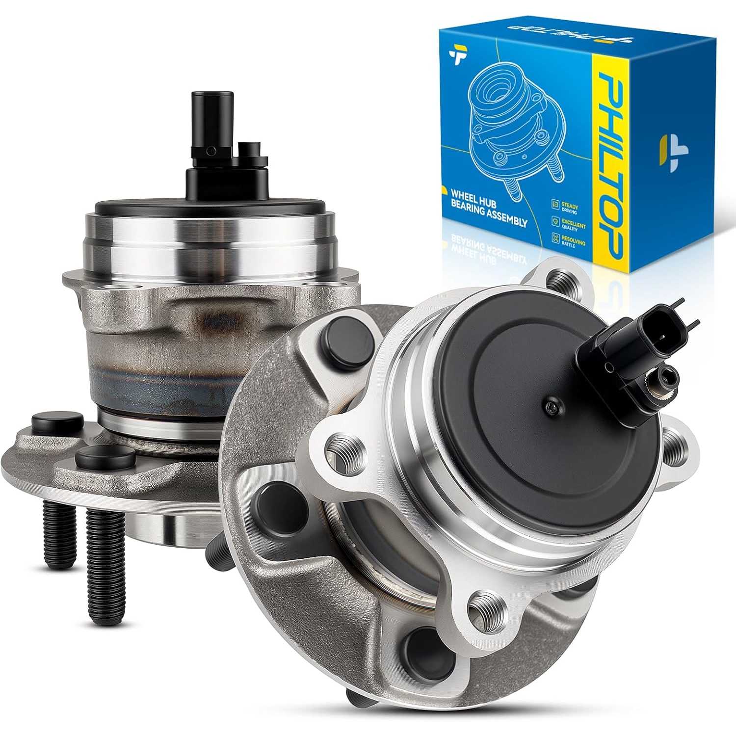 PHILTOP 512466 Rear Wheel Bearing & Hub Assembly Compatible with 2012 ...