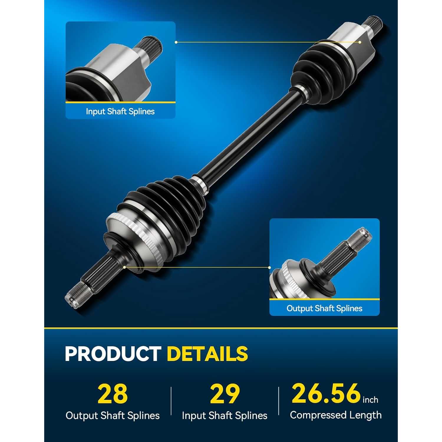 PHILTOP CV AXLE Front Left for Honda Accord 1998-2002, Acura TL