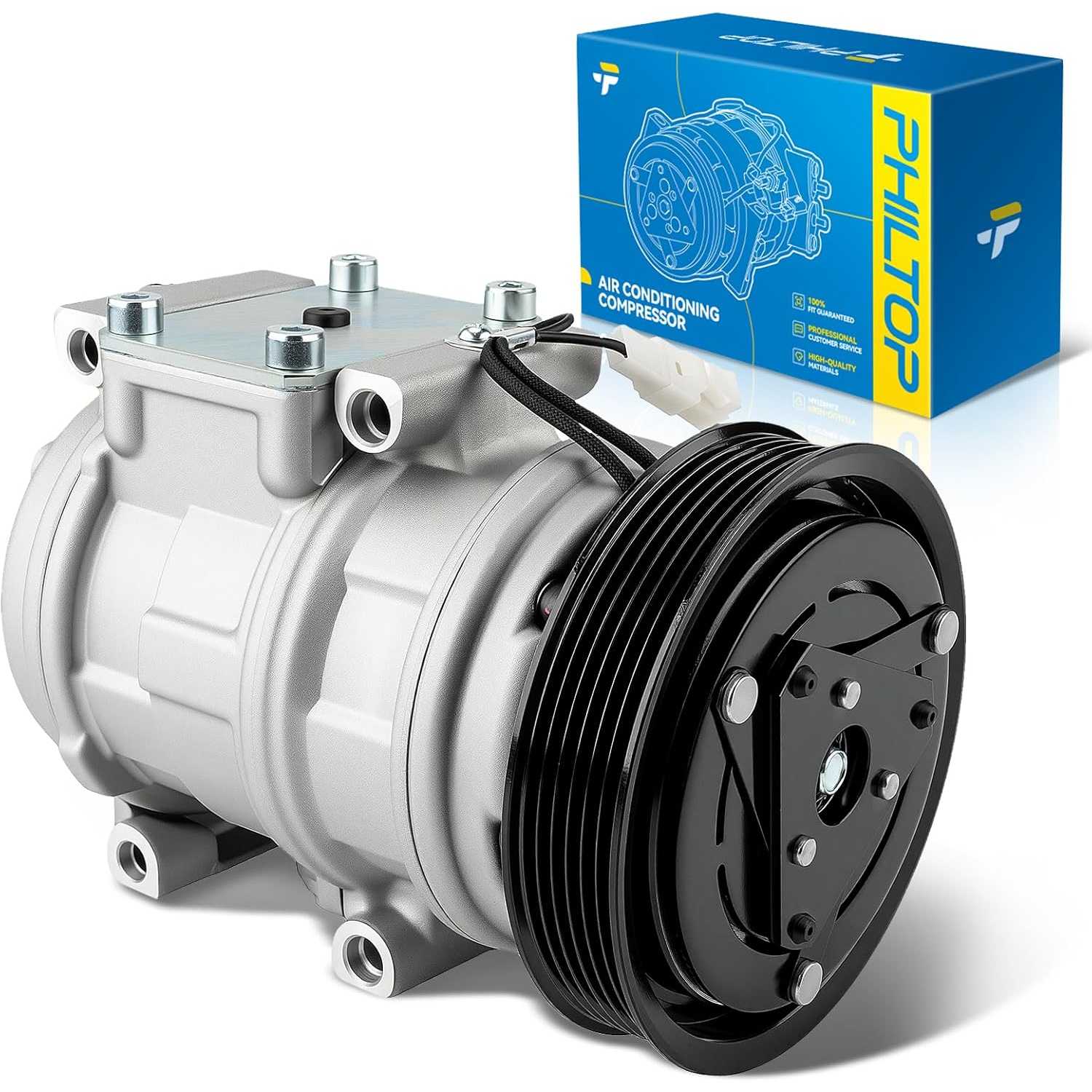 PHILTOP 1560N Air Conditioner AC Compressor with Clutch for Toyota Camry 1994-2001 3.0L,Avalon 1995-1999,Solara 1999-2003 3.0L,