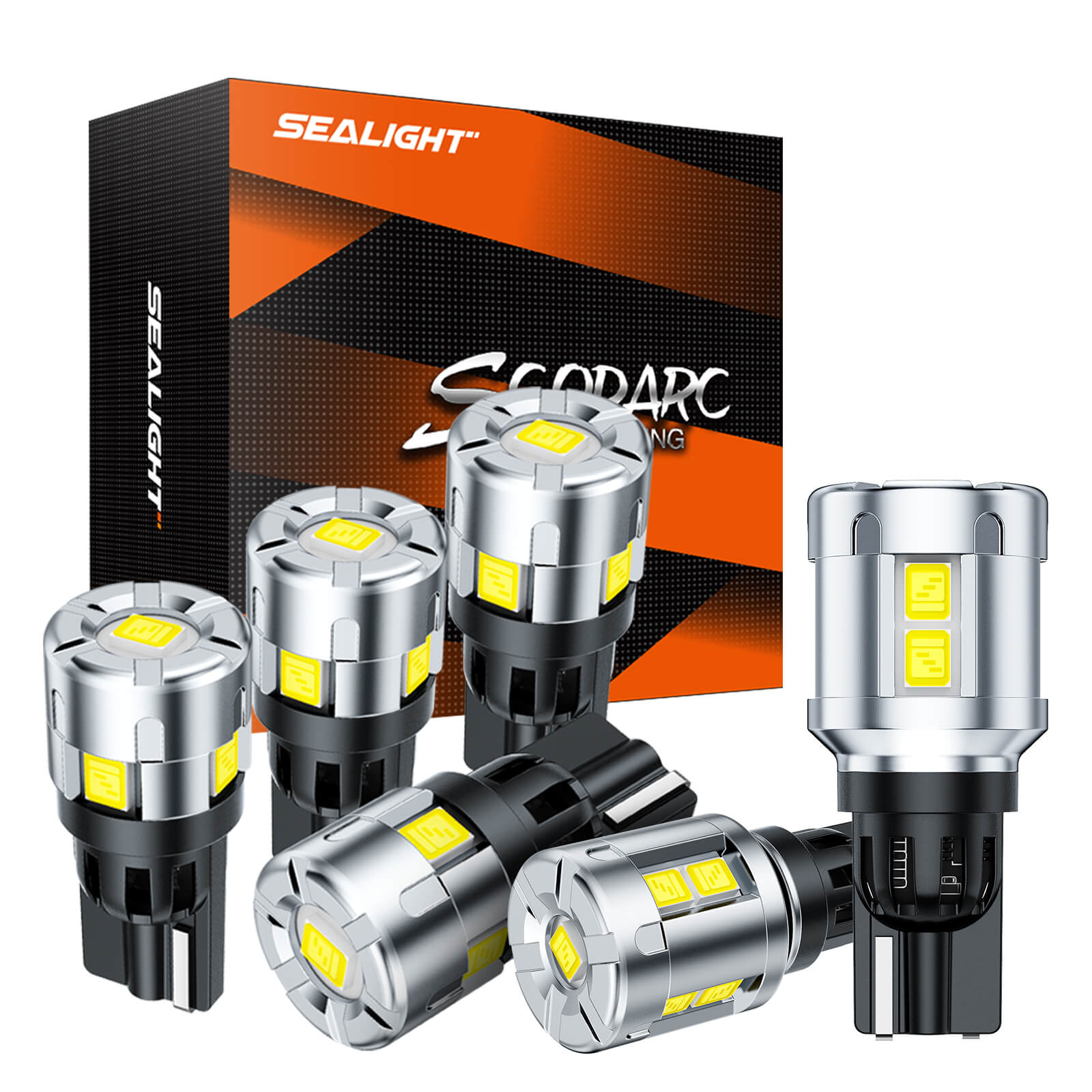 SEALIGHT® 2005 Buick LaCrosse - Advanced Interior & Backup Light Kit: T10/194 & T15/921 LED Light Bulbs (4+2Pcs)