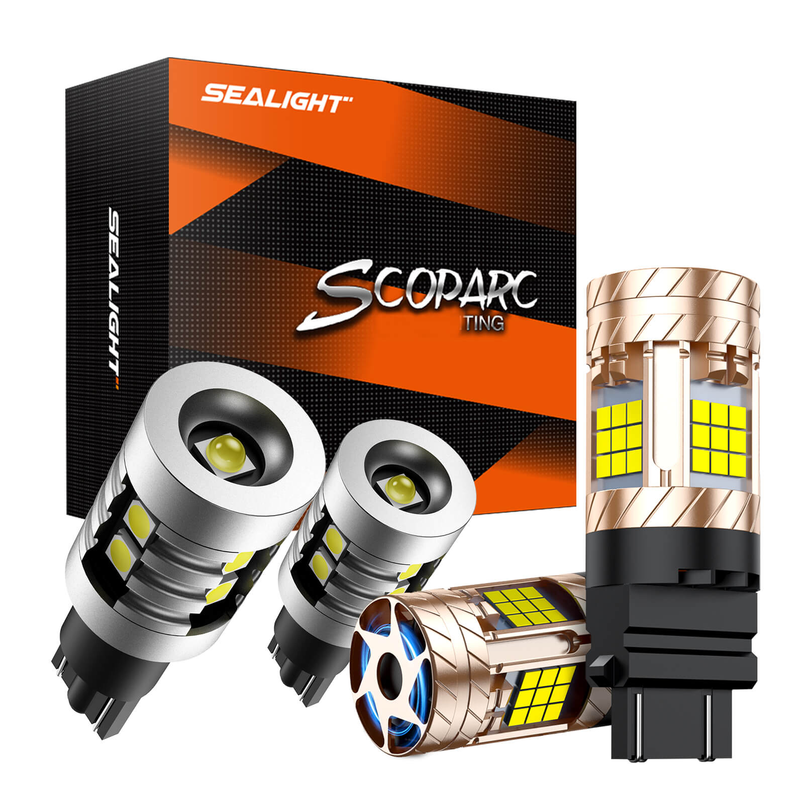 SEALIGHT® Premium Tail & Backup Light Combo: 3157 & T15/921 LED Light Bulbs 4pcs