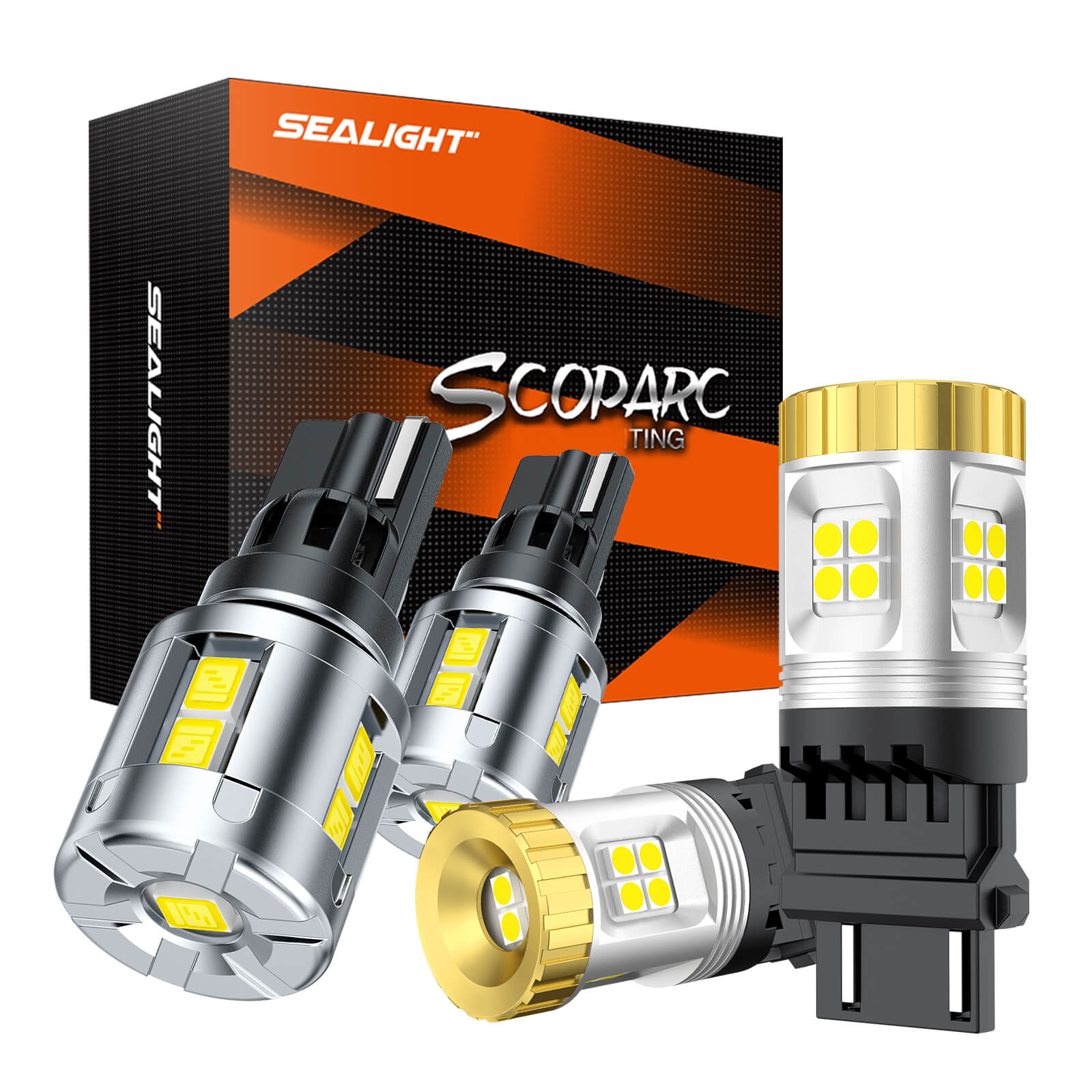 SEALIGHT® 2009 Mercury Milan - Advanced Tail & Backup Light Combo: 3157 & T15/921 LED Light Bulbs 4pcs