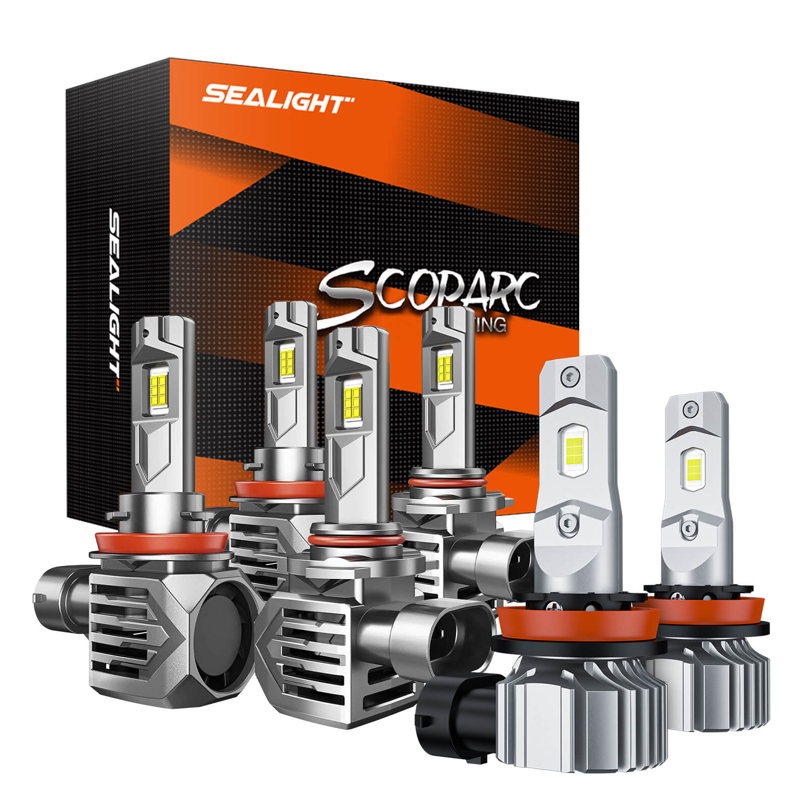 SEALIGHT® 2010 Chevrolet Suburban 2500 - 9005/HB3 H11/H9/H8 LED Headlight Bulbs H11/H16/H8/H9 Fog Light Bulbs Combo White 6500K IP68 3Pairs