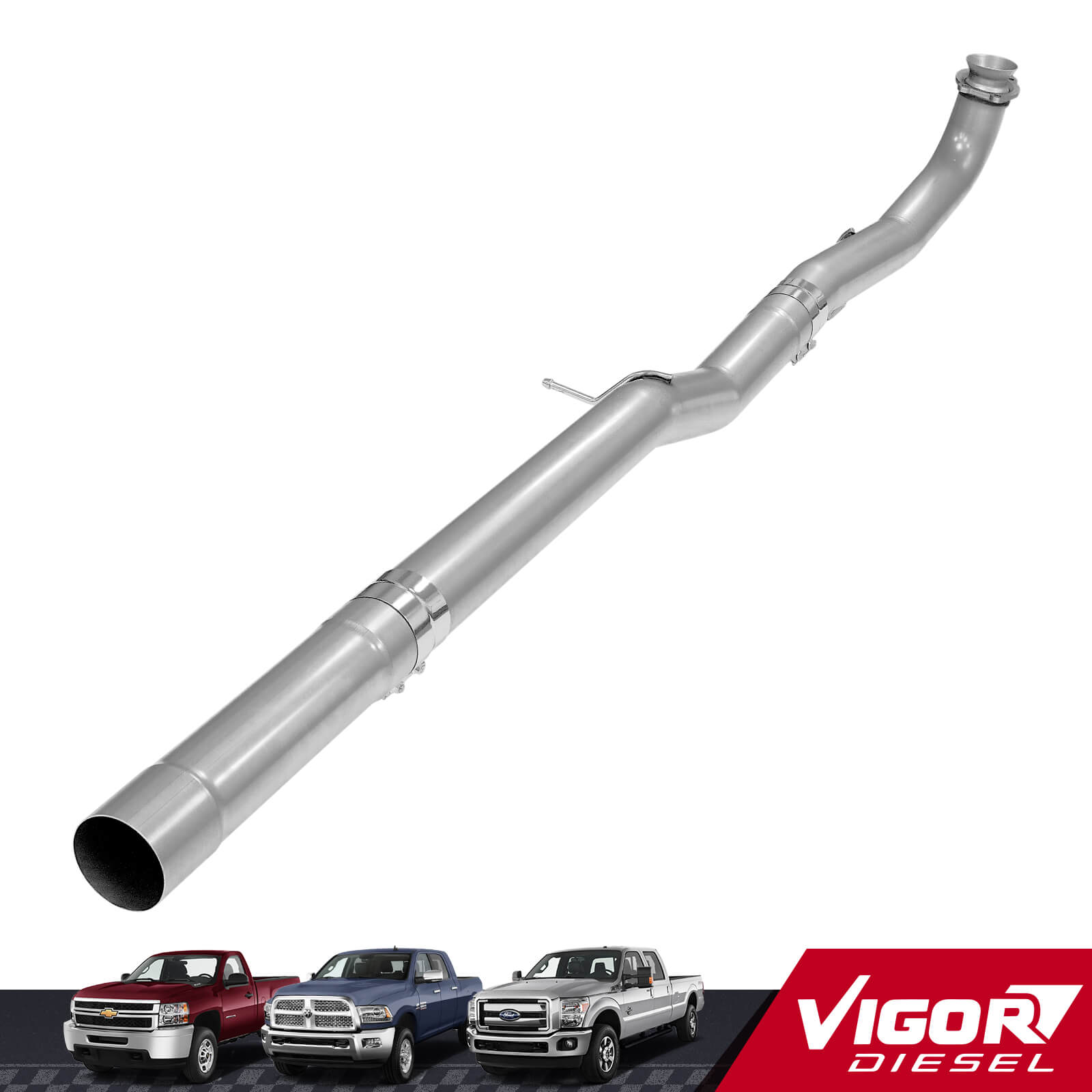 2017-2023 6.6L Duramax L5P 4" DPF Delete Racepipe For Silverado Sierra 2500/3500HD 1