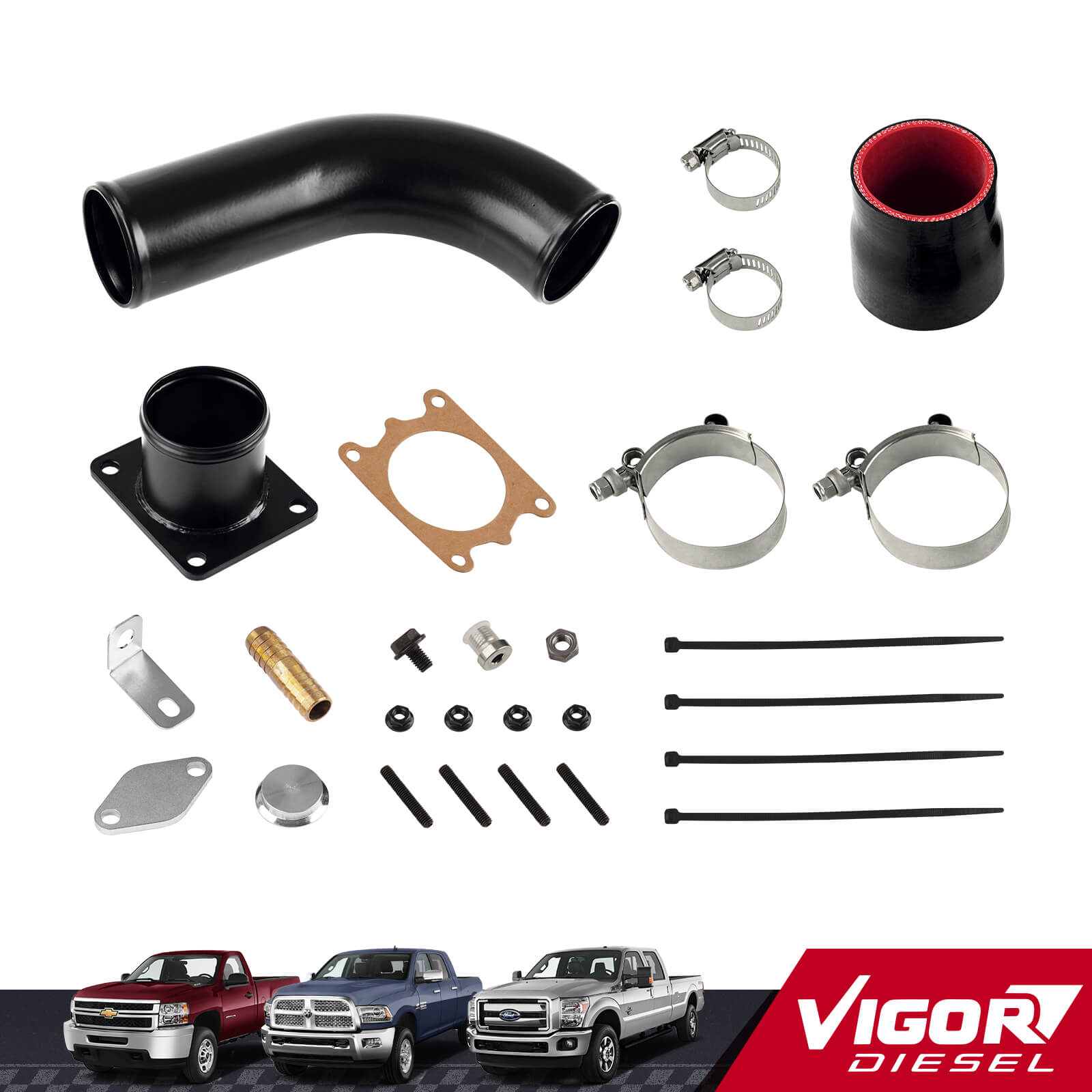 2005-2006 2.8L L4 CRD EGR Valve & EGR Cooler & FCV Full Delete Kit (Stage 1+2) for Jeep Liberty 1