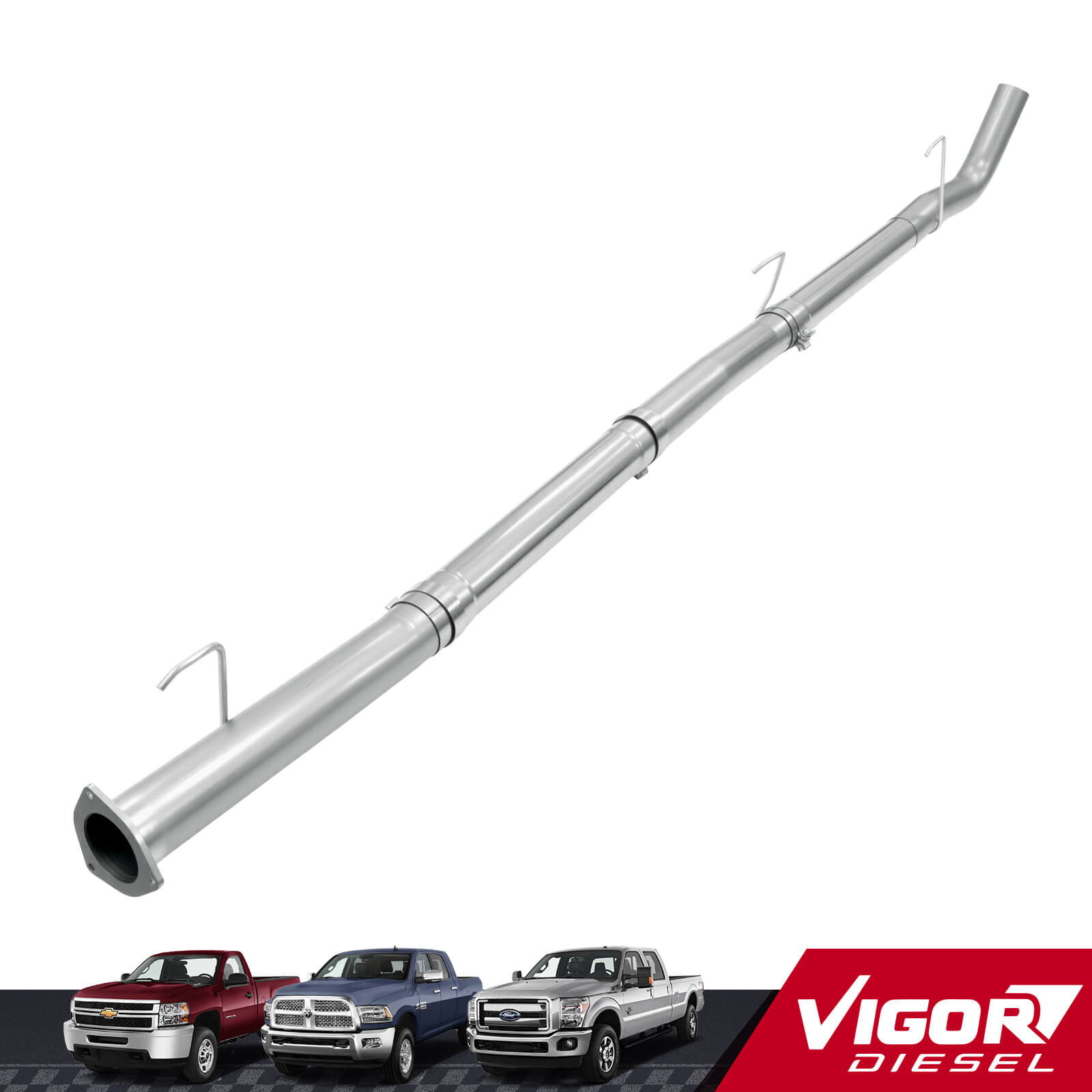 2013-2018 6.7L Cummins 4" CAT/DPF Delete Racepipe For Ram 2500/3500 1