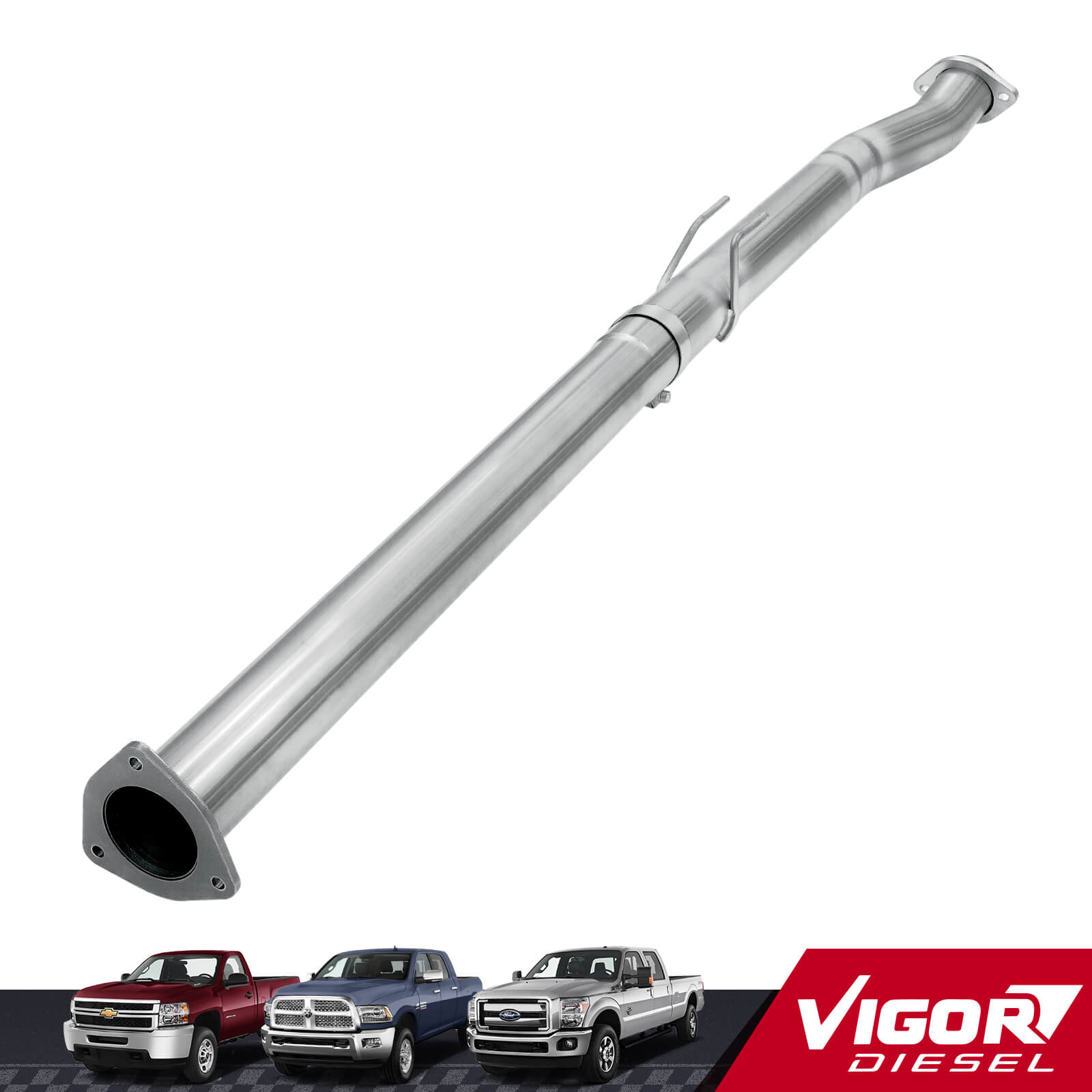 2011-2018 6.7L PowerStroke 4" CAT/DPF Delete Racepipe For F250/350 Super Duty 1