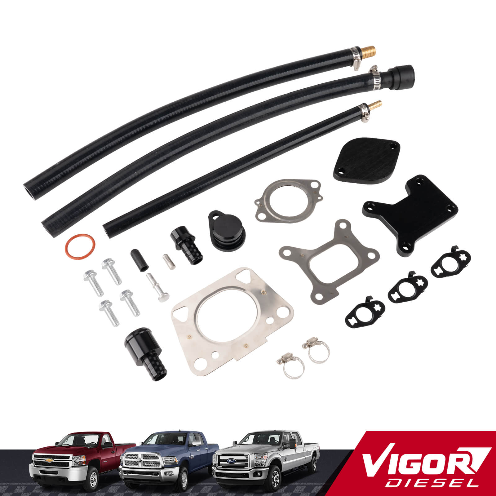 2017-2025 GMC/Chevy 6.6L Duramax L5P EGR Valve & Cooler Delete Kit for Silverado/Sierra 2500/3500 HD 1