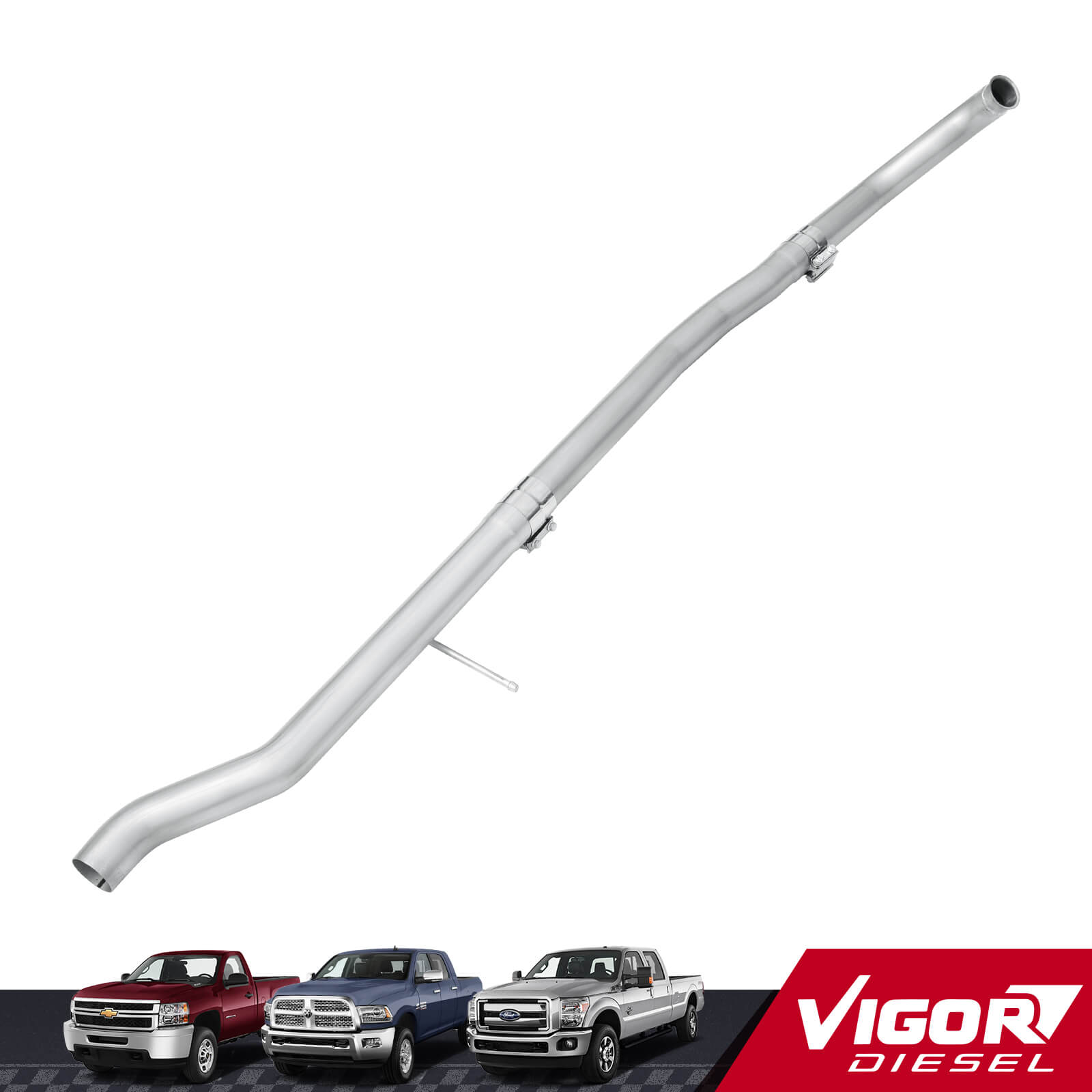 2014-2018 3L Ecodiesel 3" CAT/DPF Delete Racepipe For Jeep Grand Cherokee 1