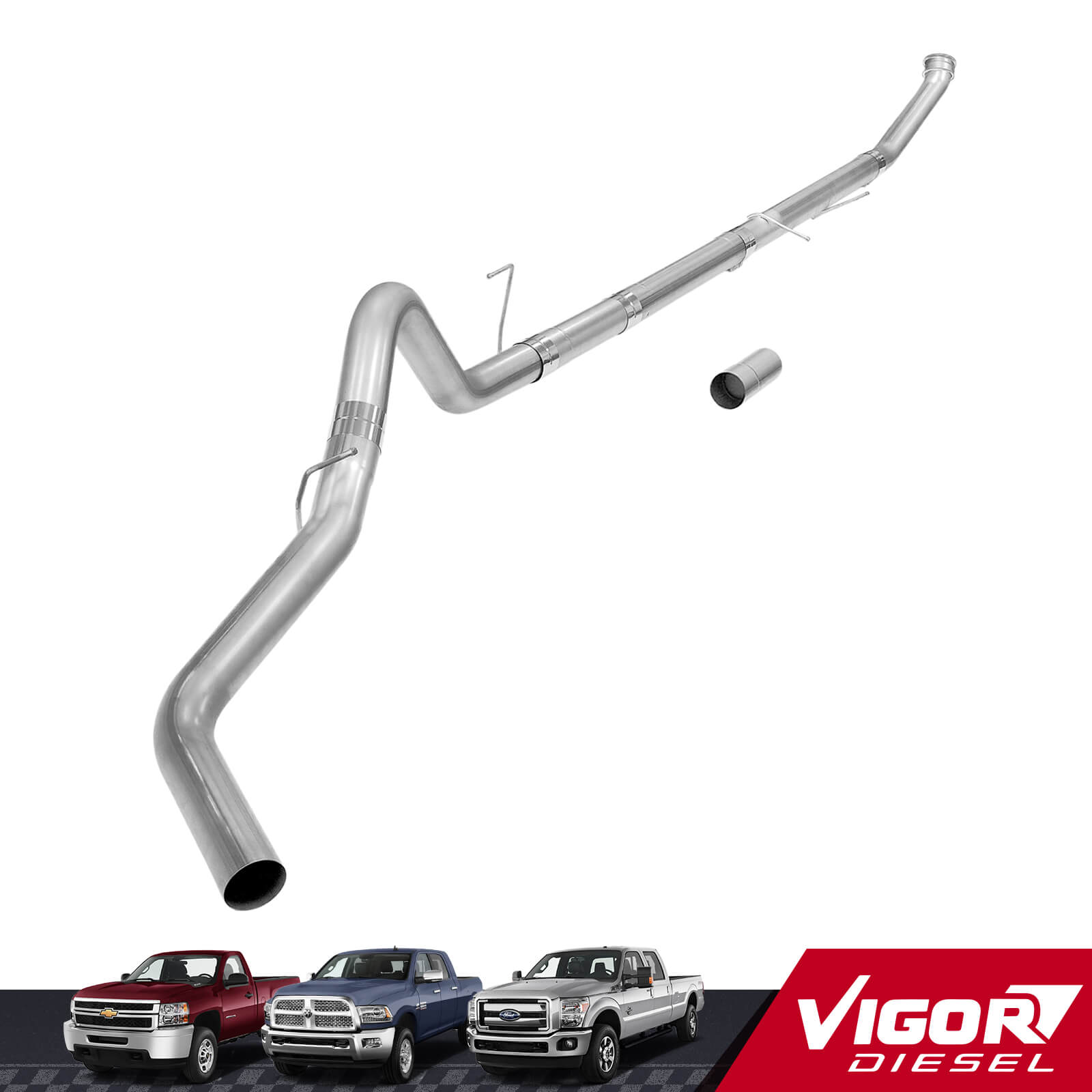 2013-2018 6.7L Cummins 4" Turbo-Back CAT/DPF Delete Exhaust System For Ram 2500/3500 1