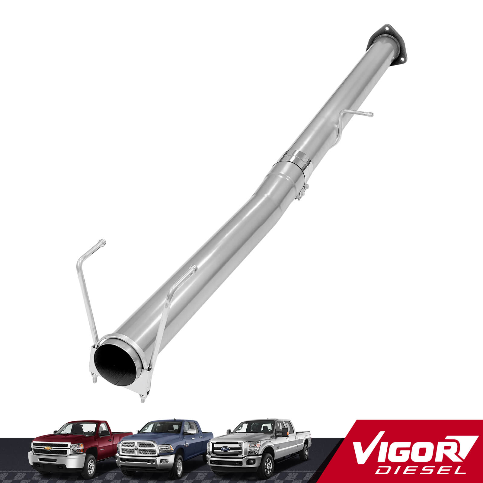 2013-2018 6.7L Cummins 4" CAT/DPF Delete Racepipe For Ram 2500/3500 1