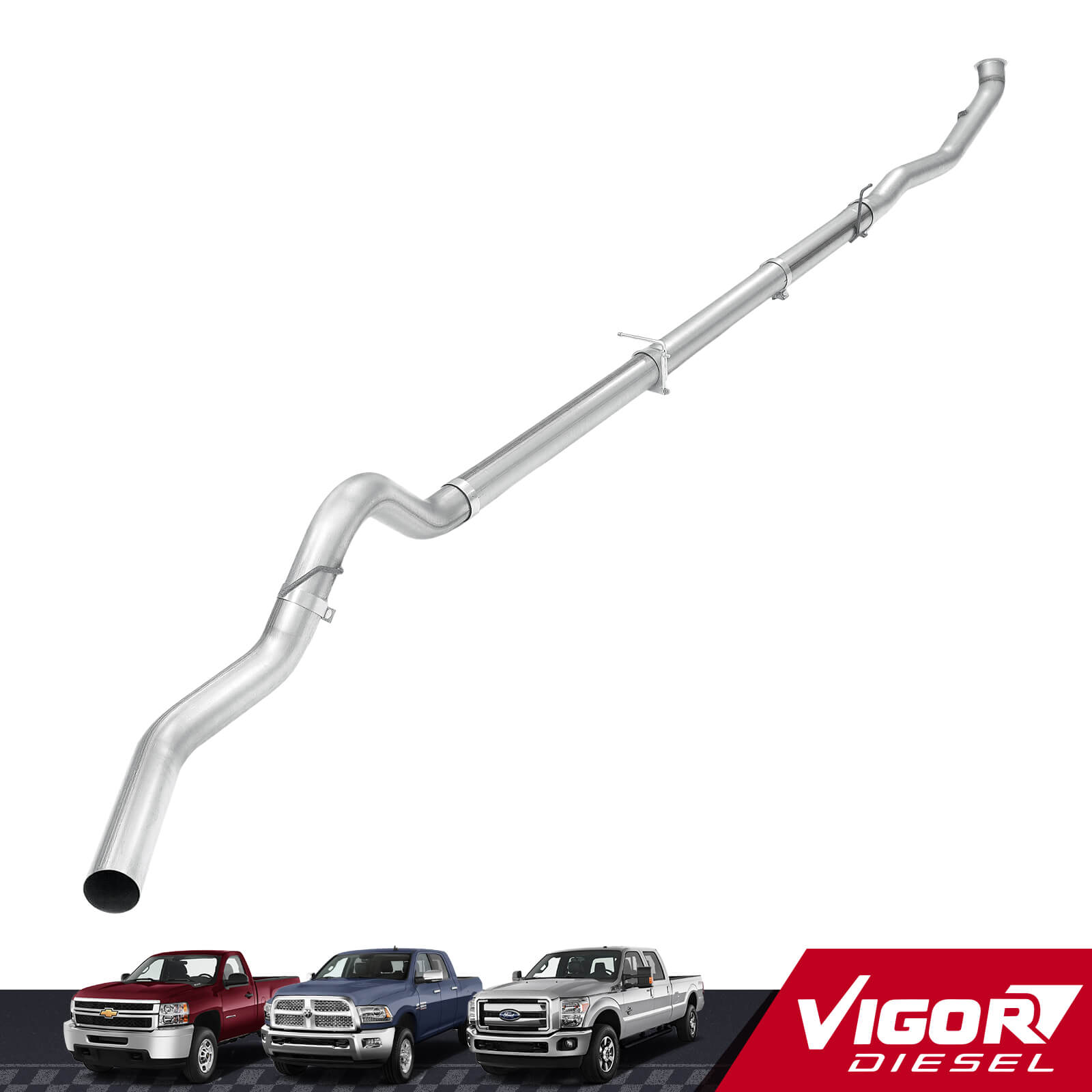 2010-2012 6.7L Cummins 4" Turbo-Back CAT/DPF Delete Exhaust System For Ram 2500/3500 1